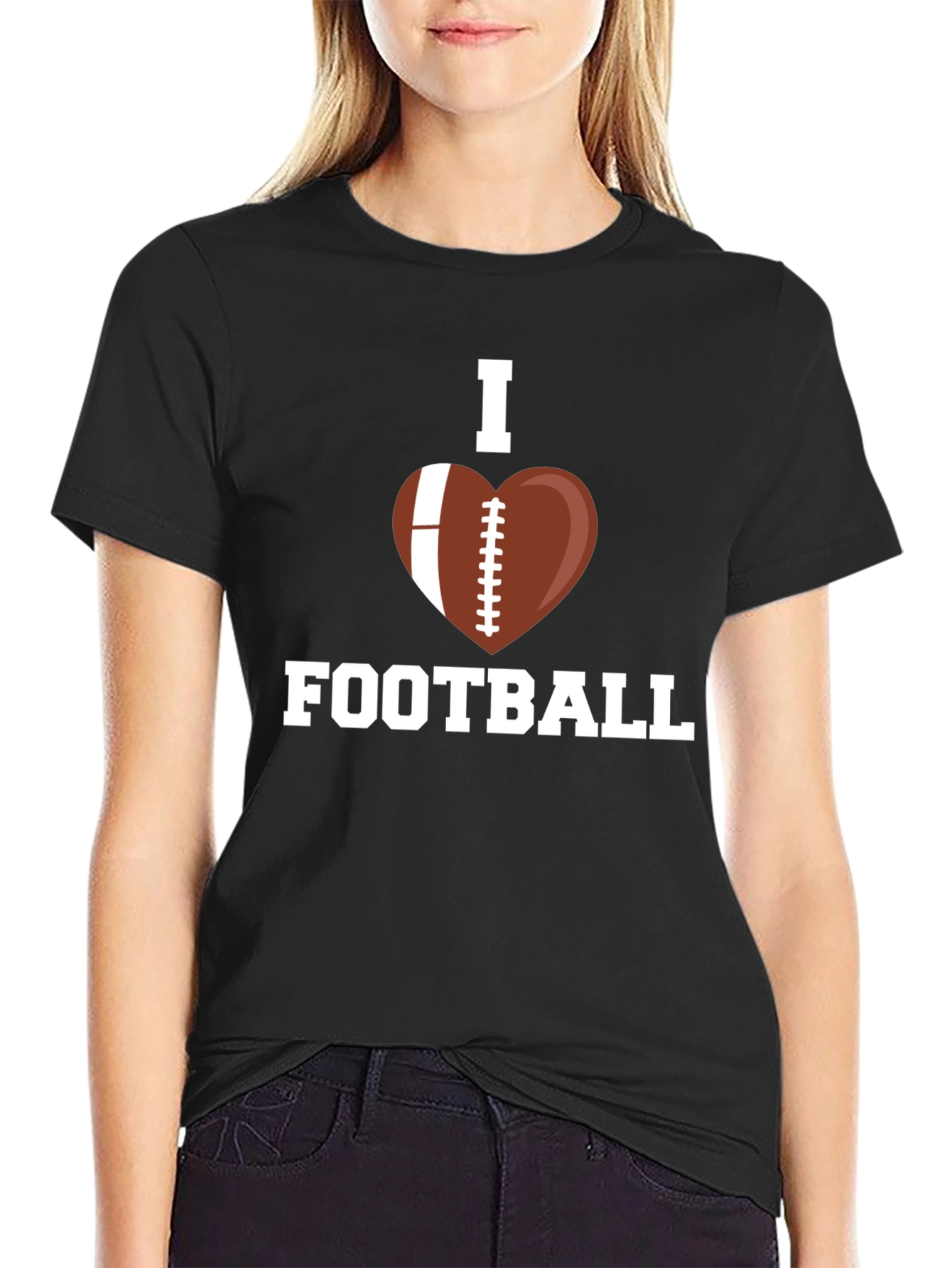 I Heart Football Graphic T-Shirt