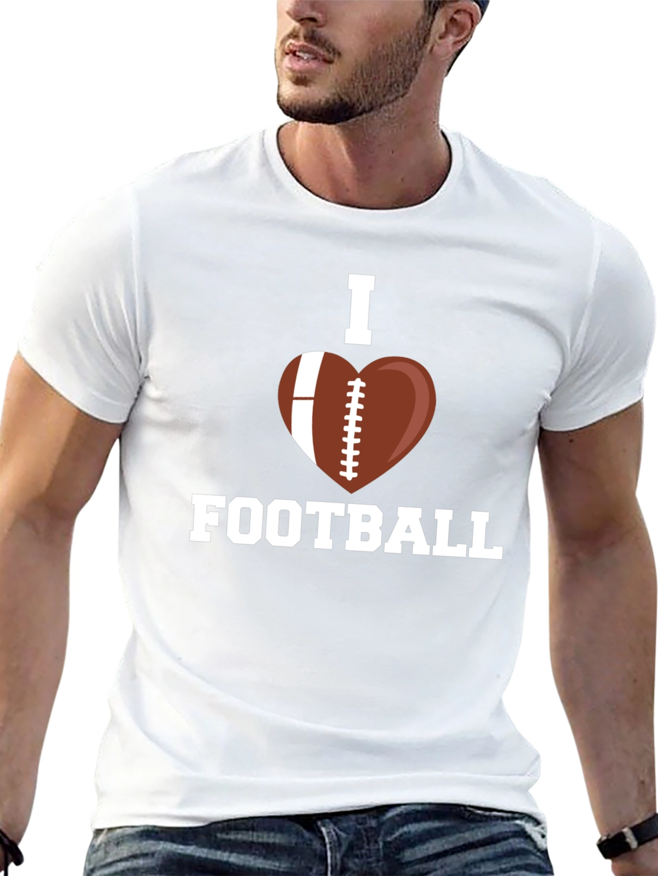 I Heart Football Graphic T-Shirt