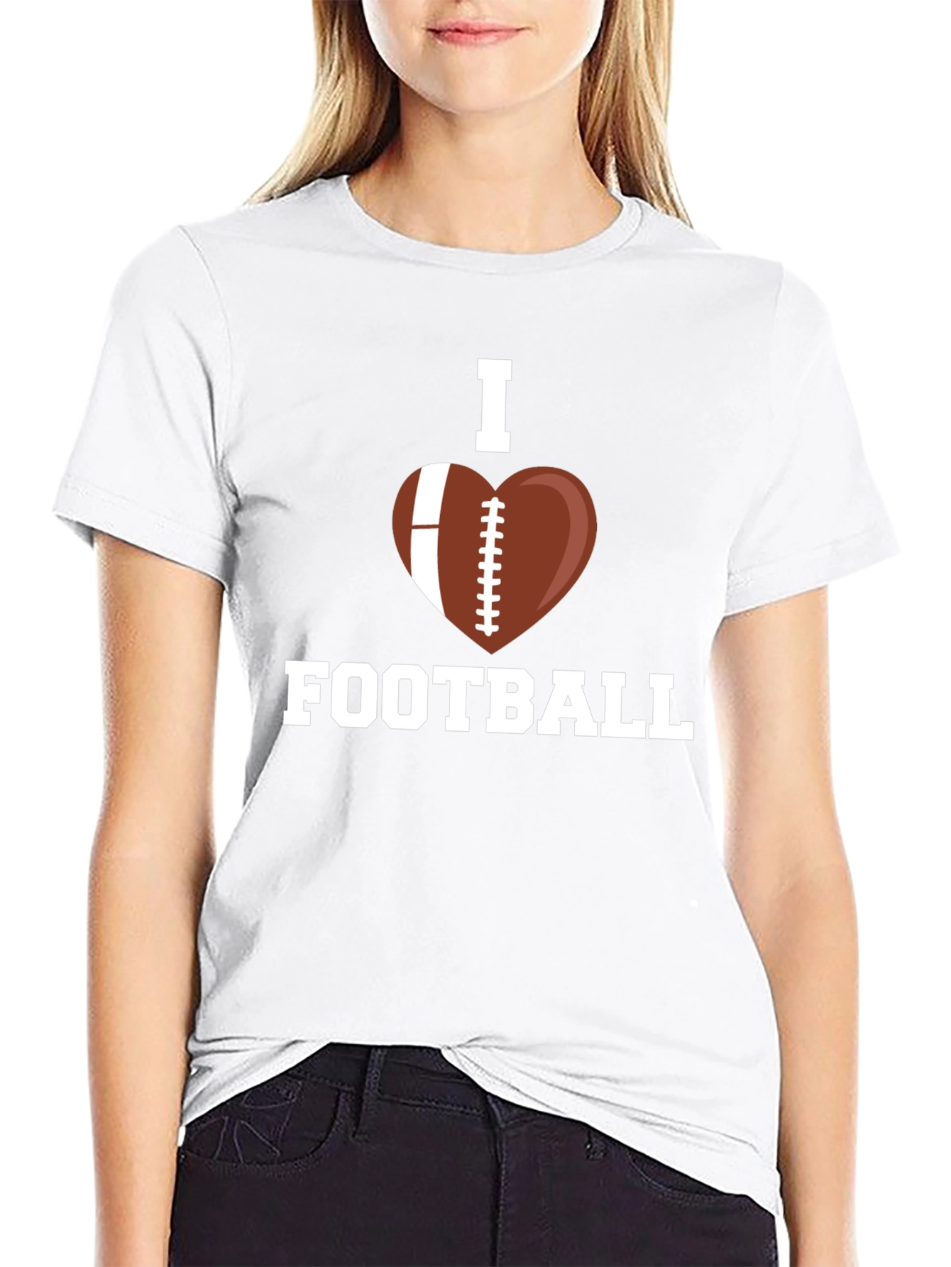 I Heart Football Graphic T-Shirt