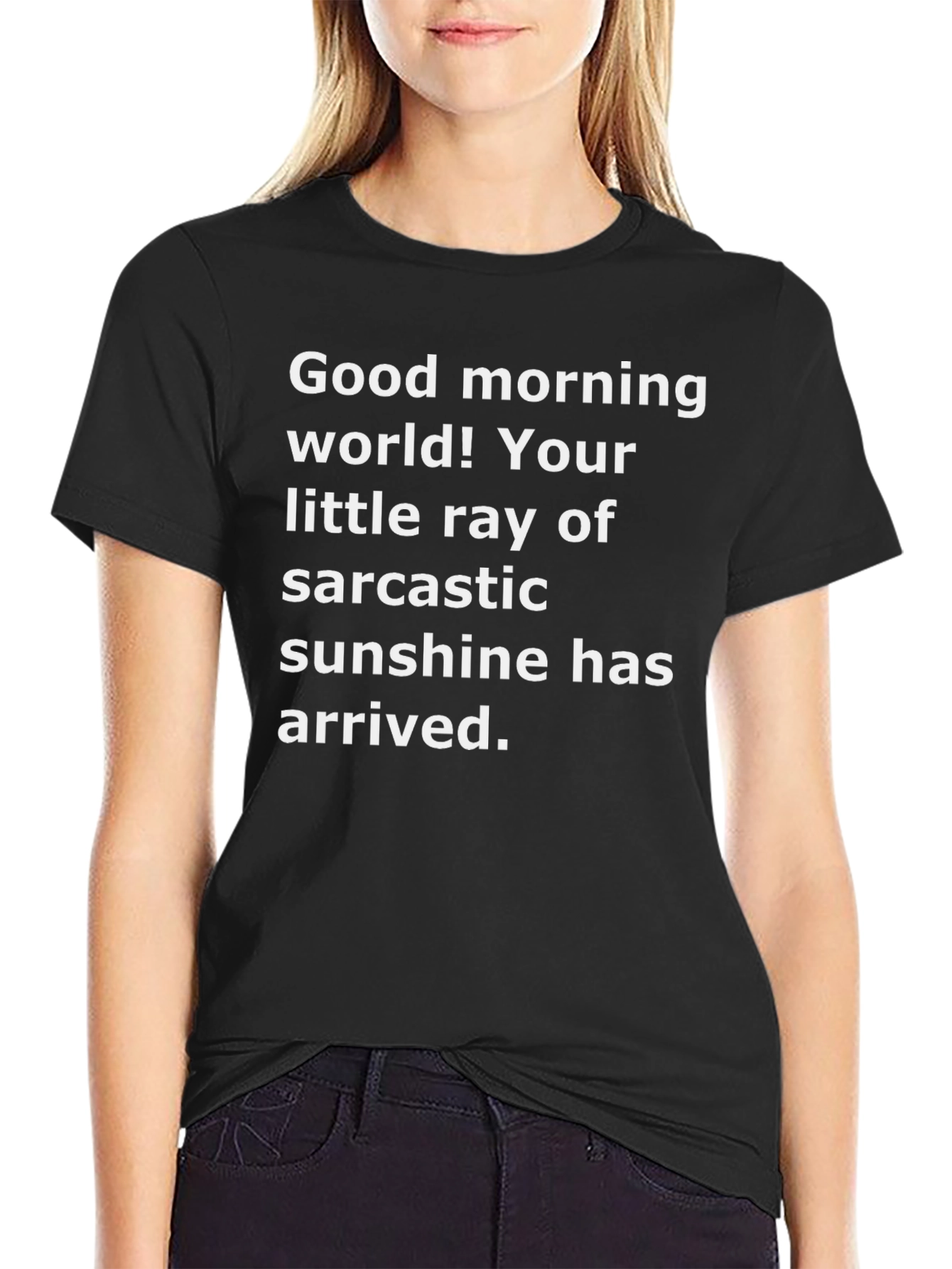 Sarcastic Sunshine Graphic Tee - Black