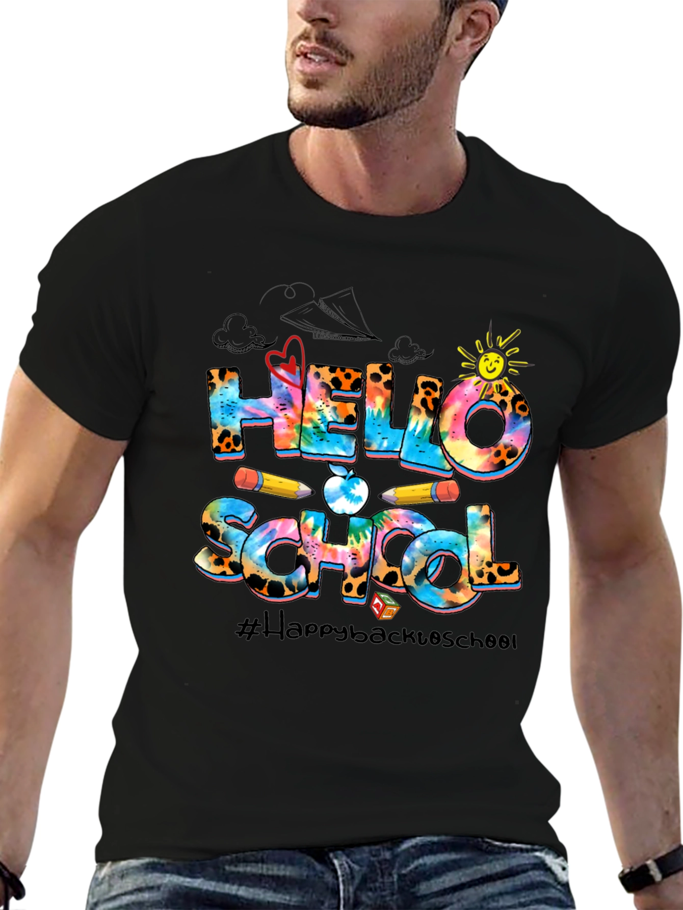 Hello School Graphic T-Shirt Back To School