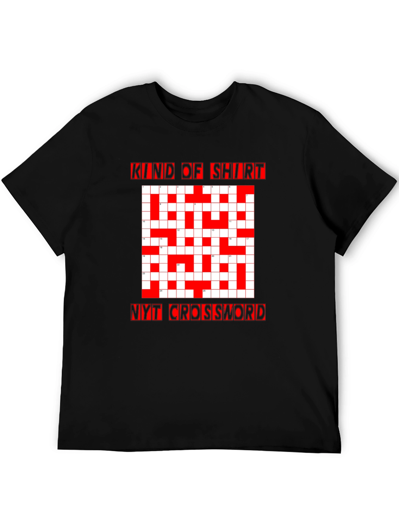 Kind of Shirt NYT Crossword Black Tee