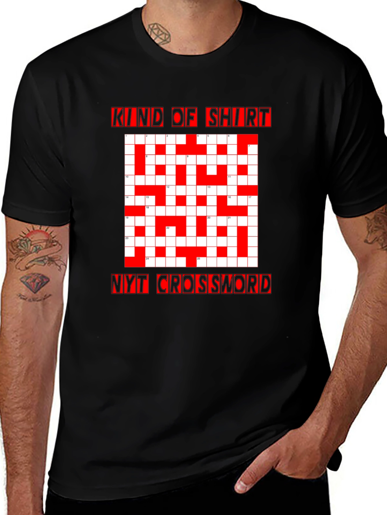 Kind of Shirt NYT Crossword Black Tee