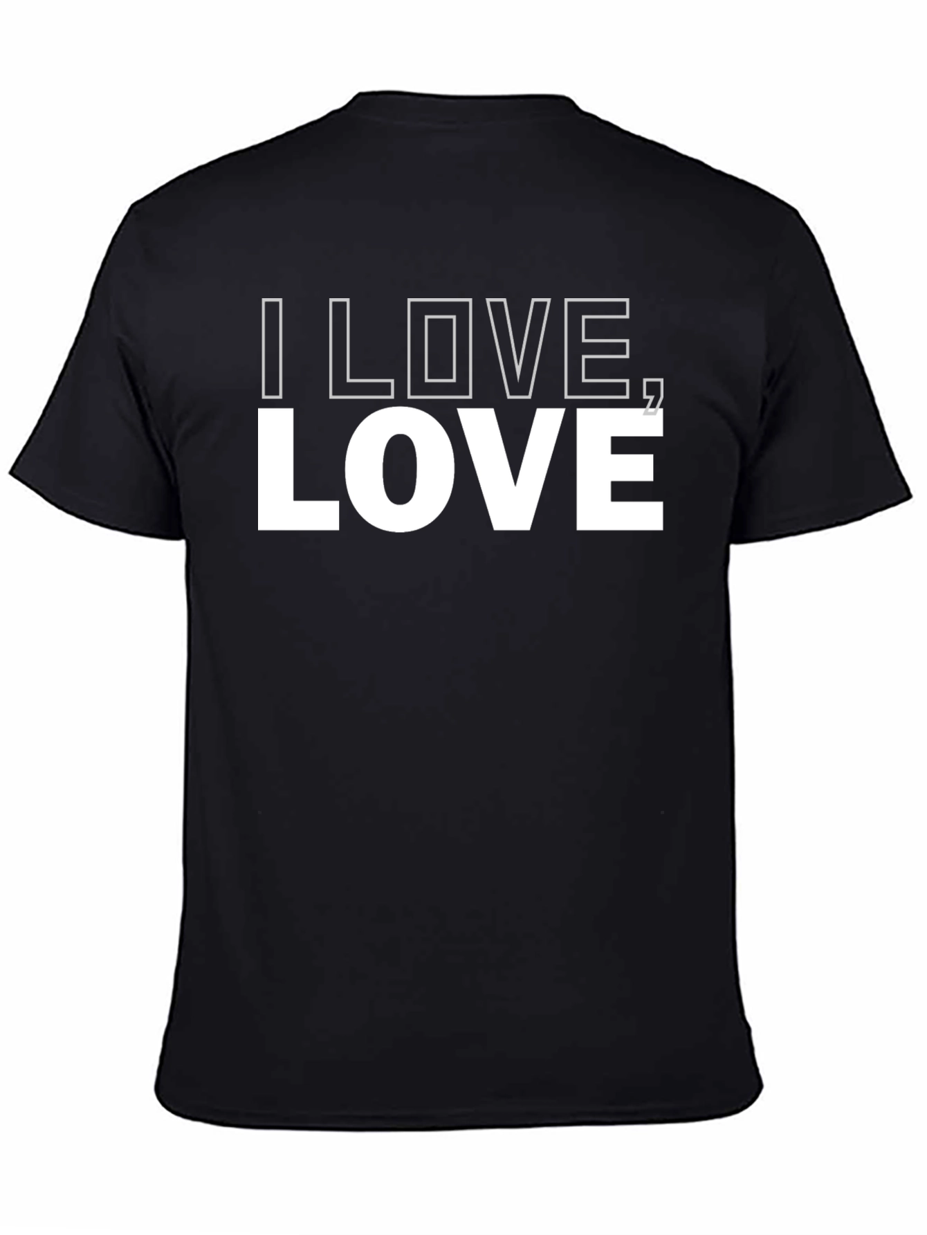 I Love Love Graphic Tee - Black