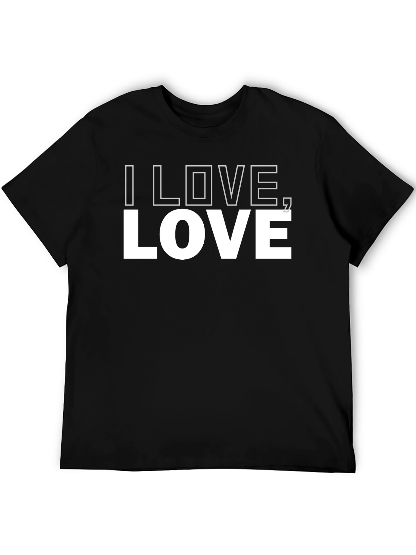 I Love Love Graphic Tee - Black