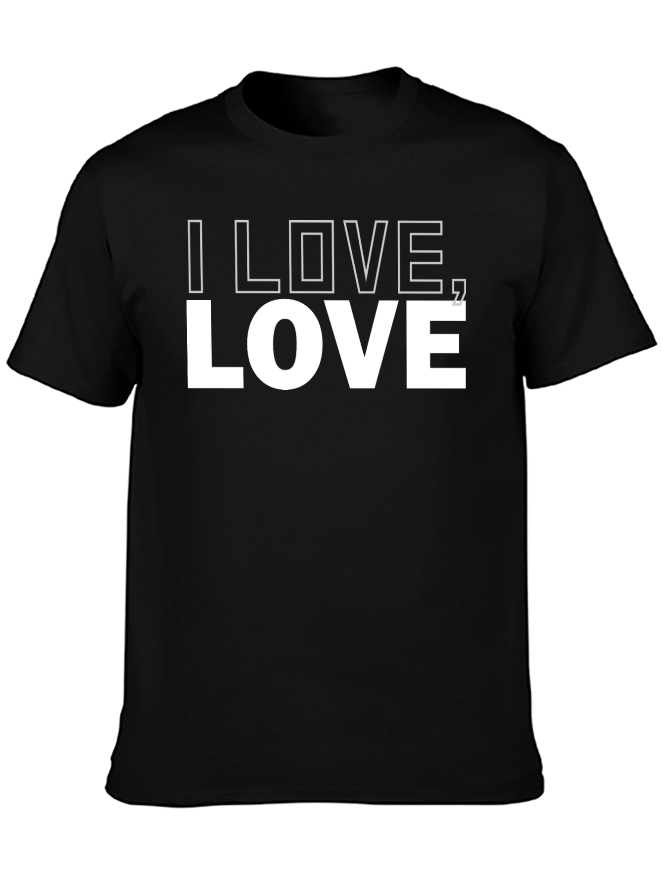 I Love Love Graphic Tee - Black