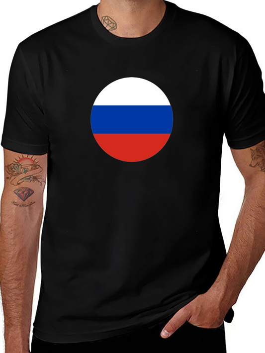 Russian Flag T-Shirt - Round Design