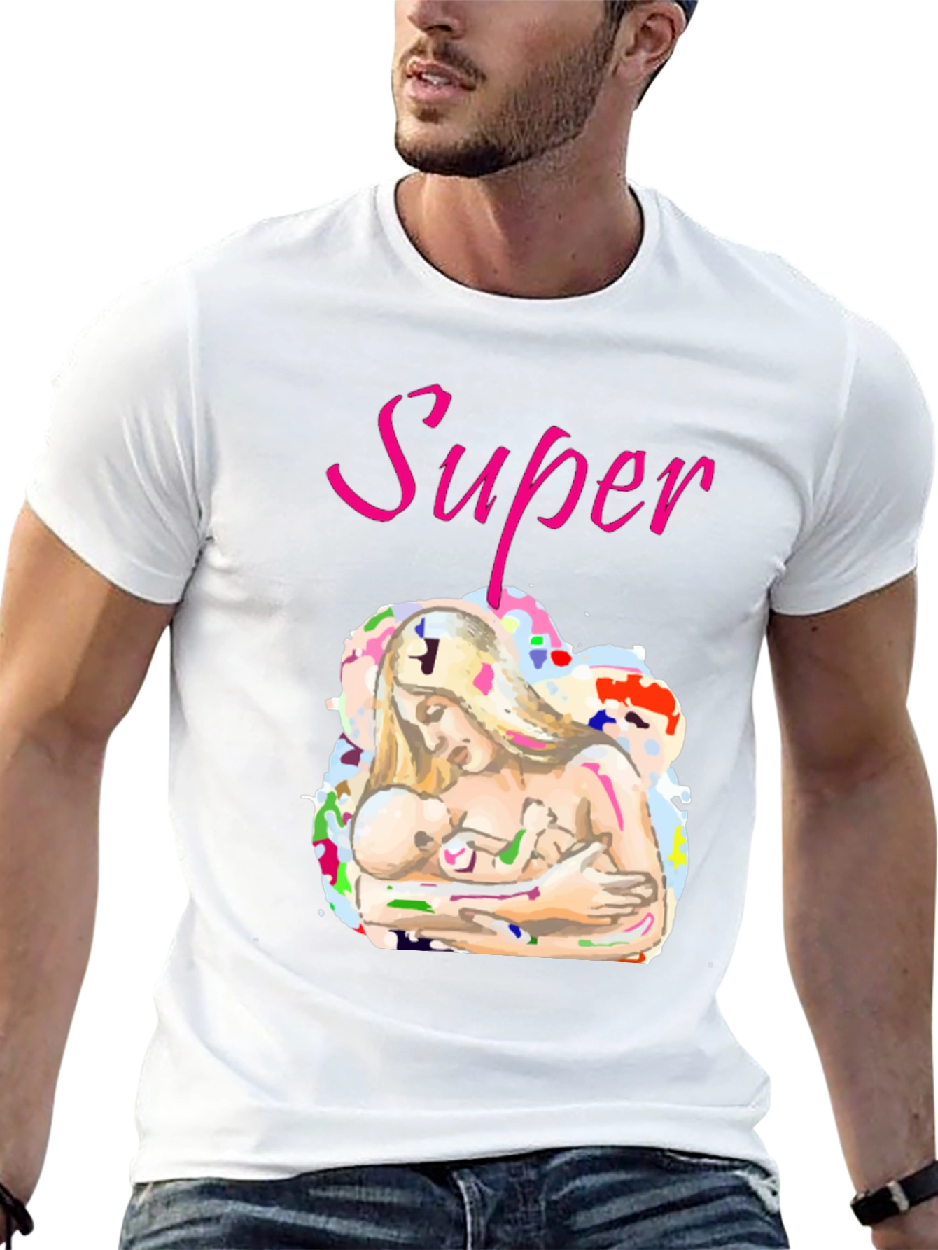 Super Mom Graphic Tee - Breastfeeding Support