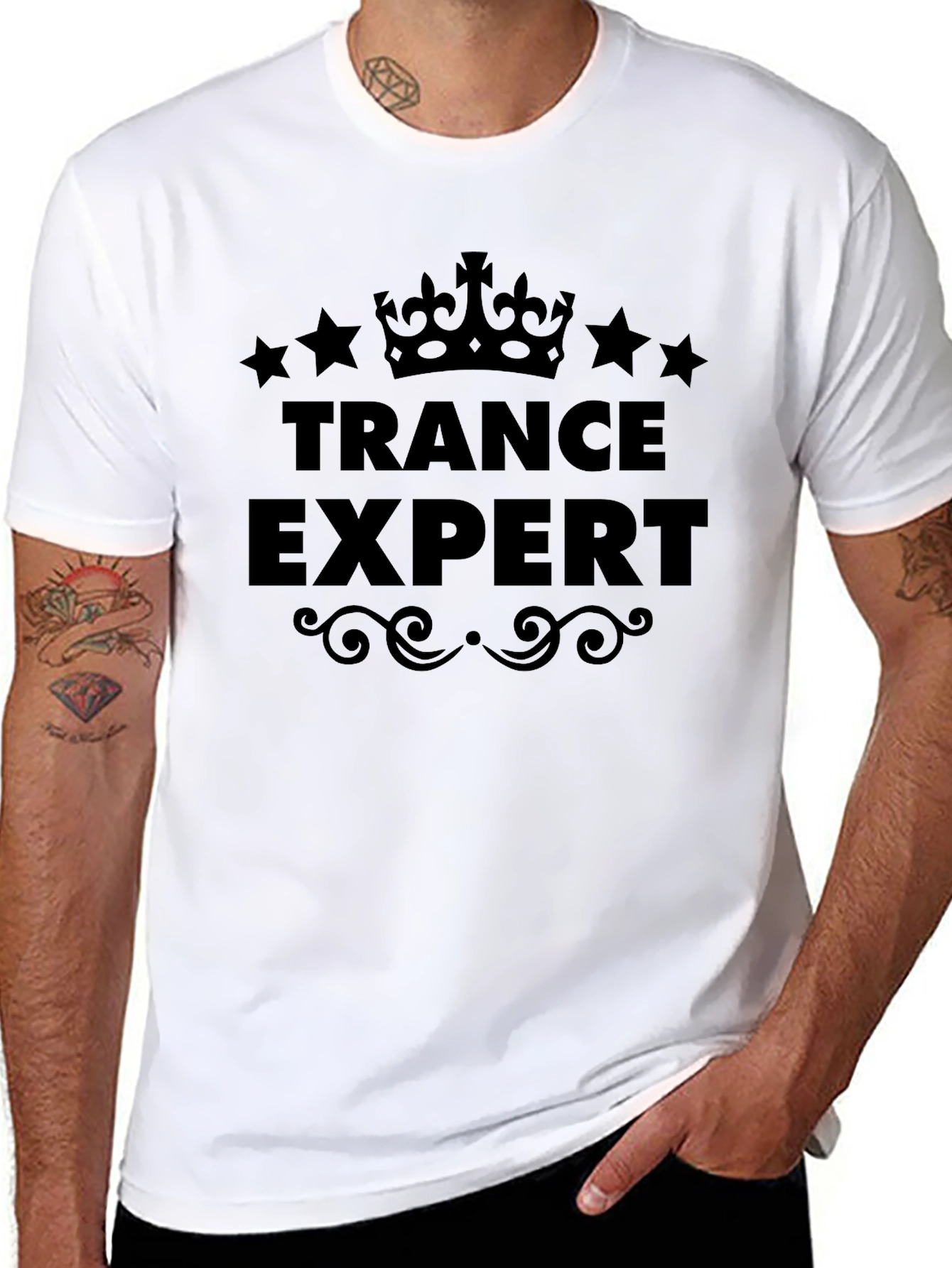 Trance Expert Black Graphic Tee Shirt