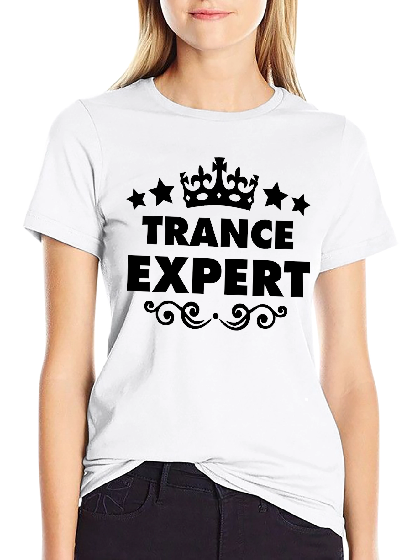 Trance Expert Black Graphic Tee Shirt