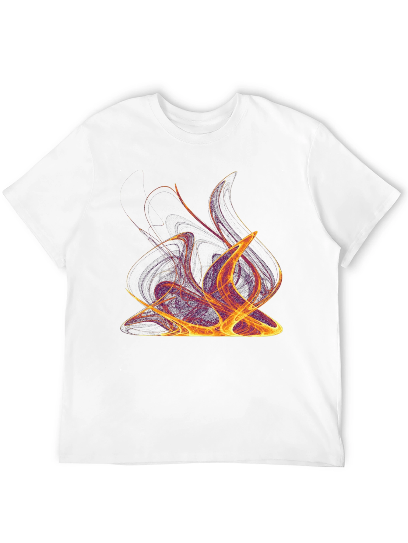 Abstract Flame Graphic Tee - Premium Black T-Shirt
