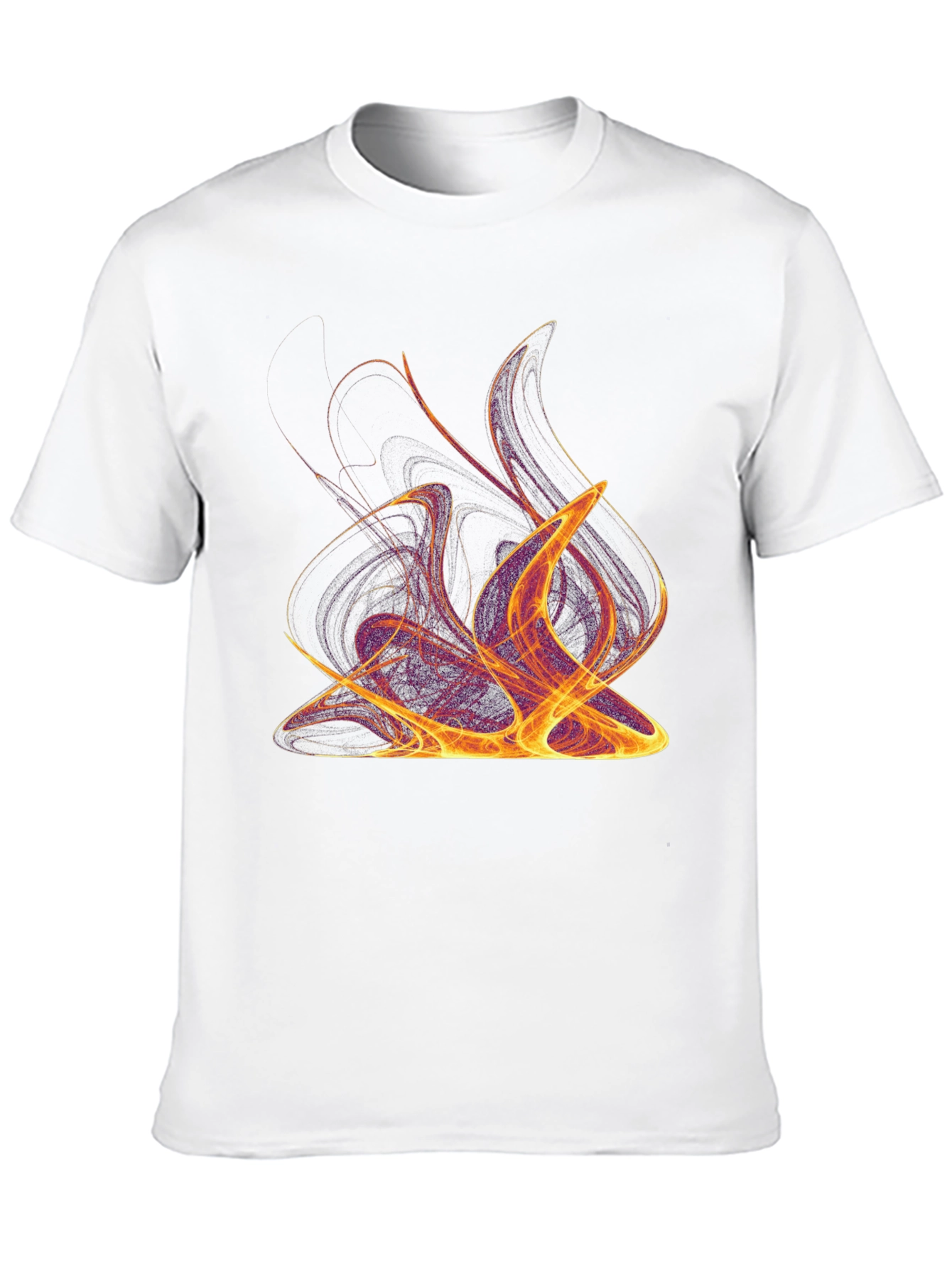 Abstract Flame Graphic Tee - Premium Black T-Shirt