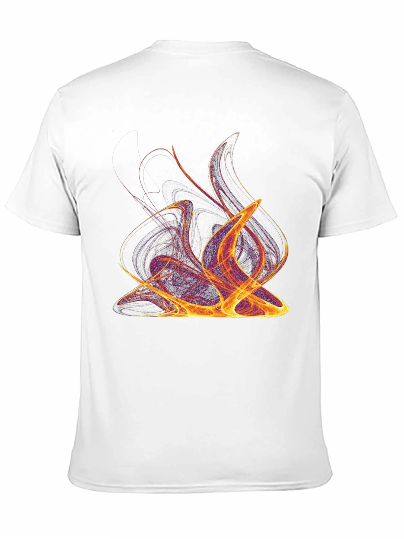 Abstract Flame Graphic Tee - Premium Black T-Shirt