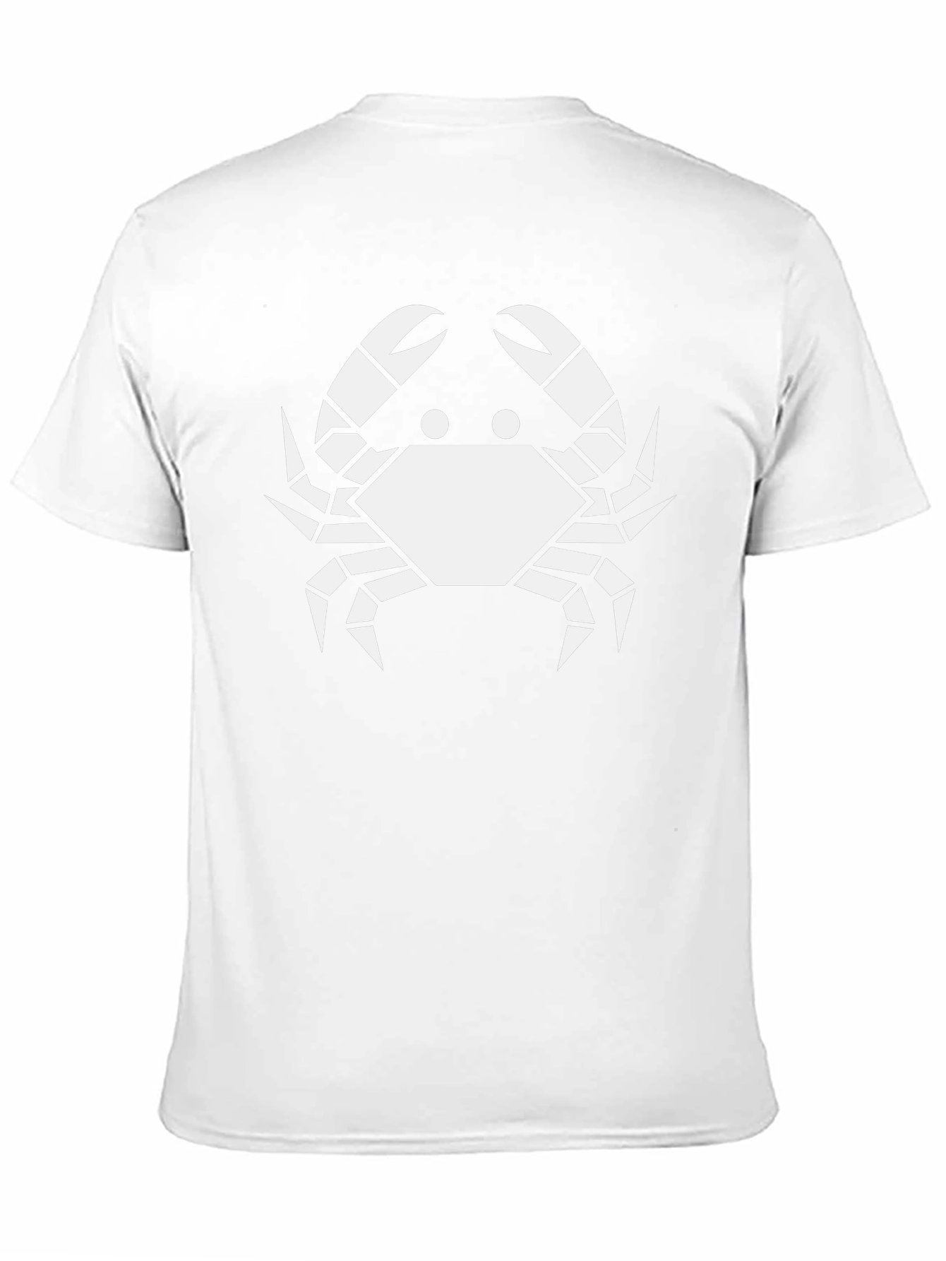 Geometric Crab Graphic Tee - Black Cotton T-Shirt