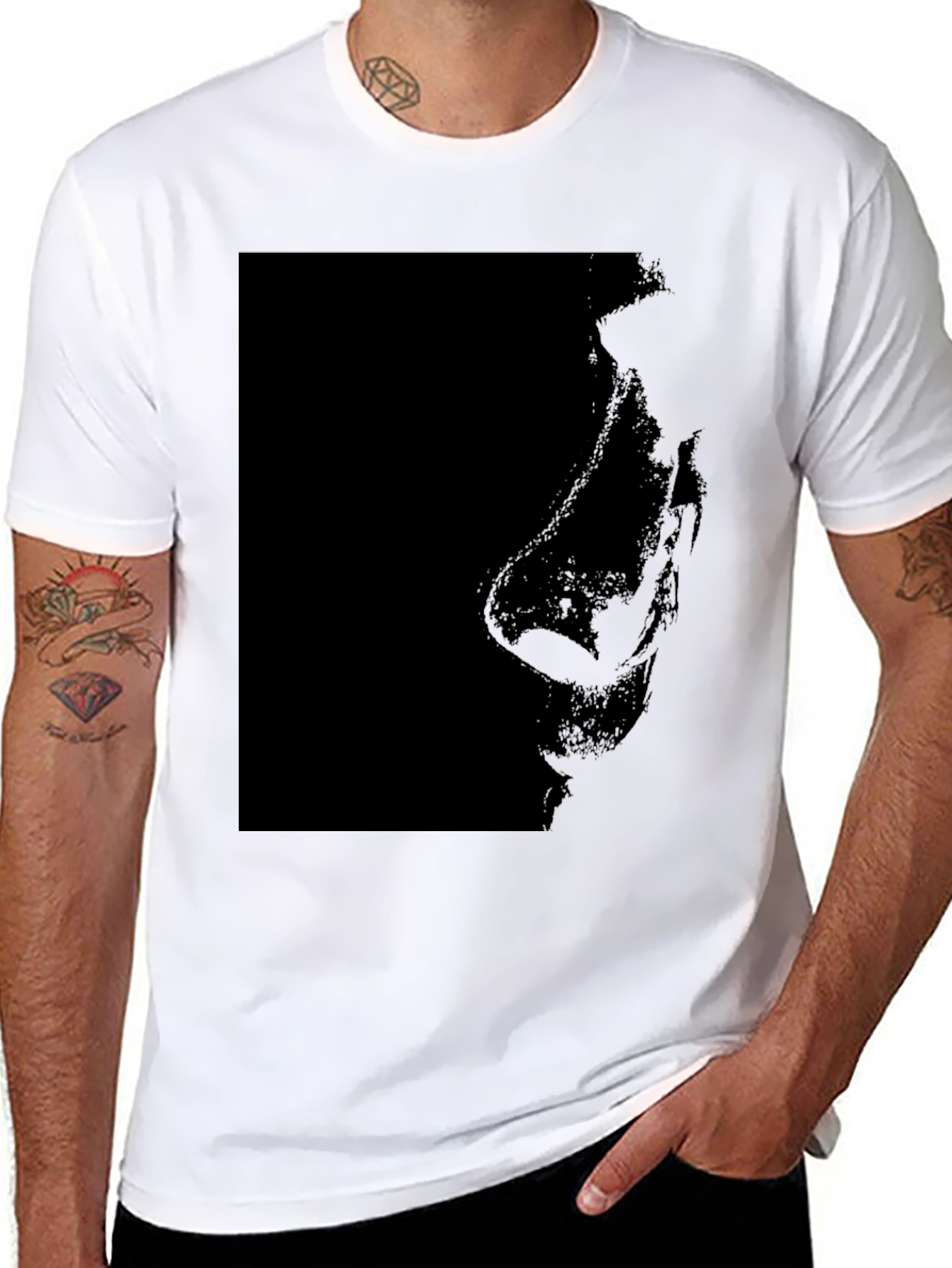 Dark Silhouette Graphic Tee - Premium Cotton Comfort