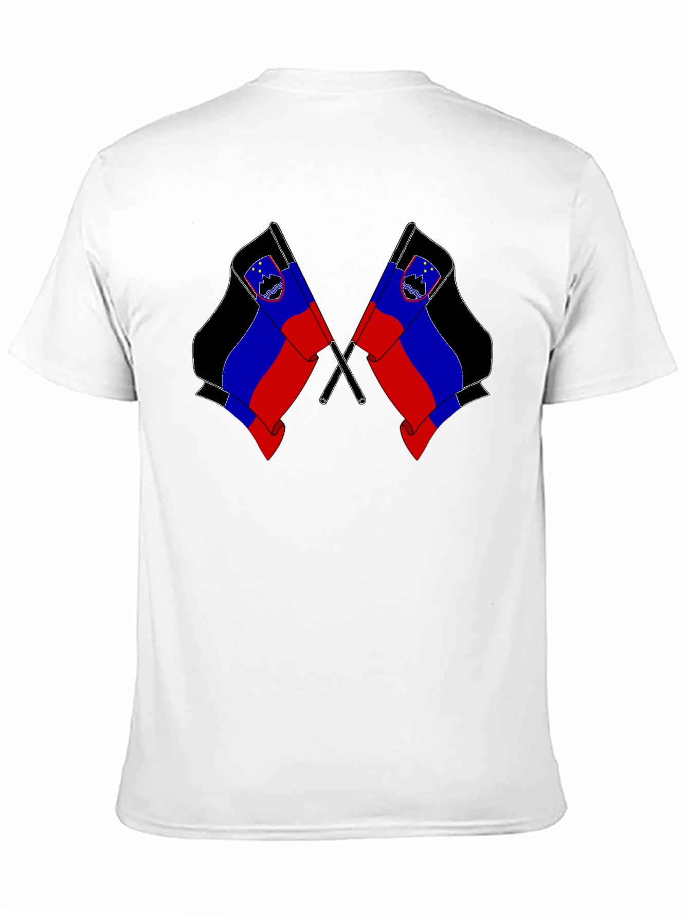Slovenian Flag Graphic Black T-Shirt