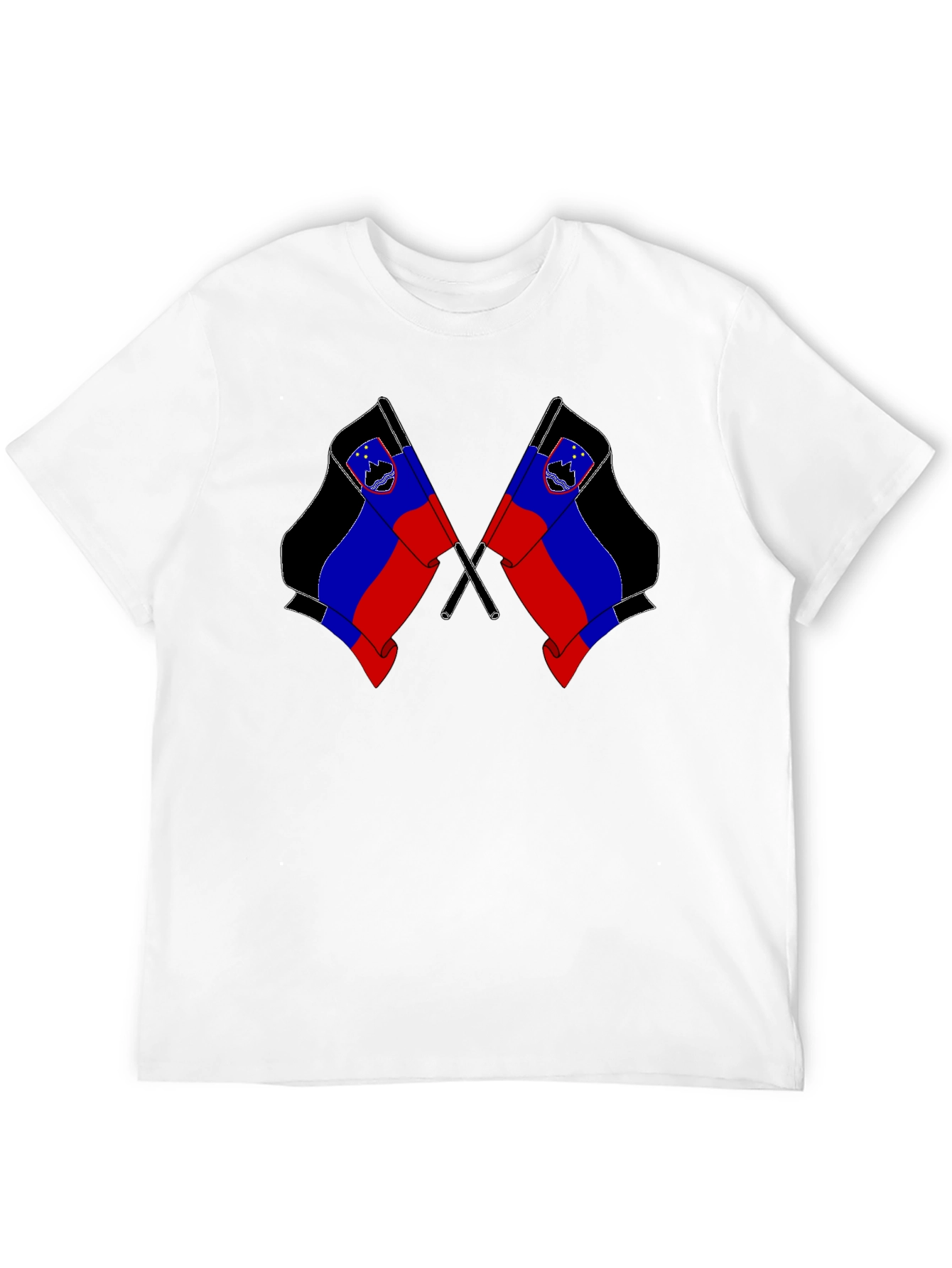 Slovenian Flag Graphic Black T-Shirt
