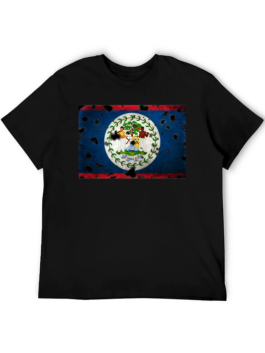 Belize Flag Distressed Graphic T-Shirt