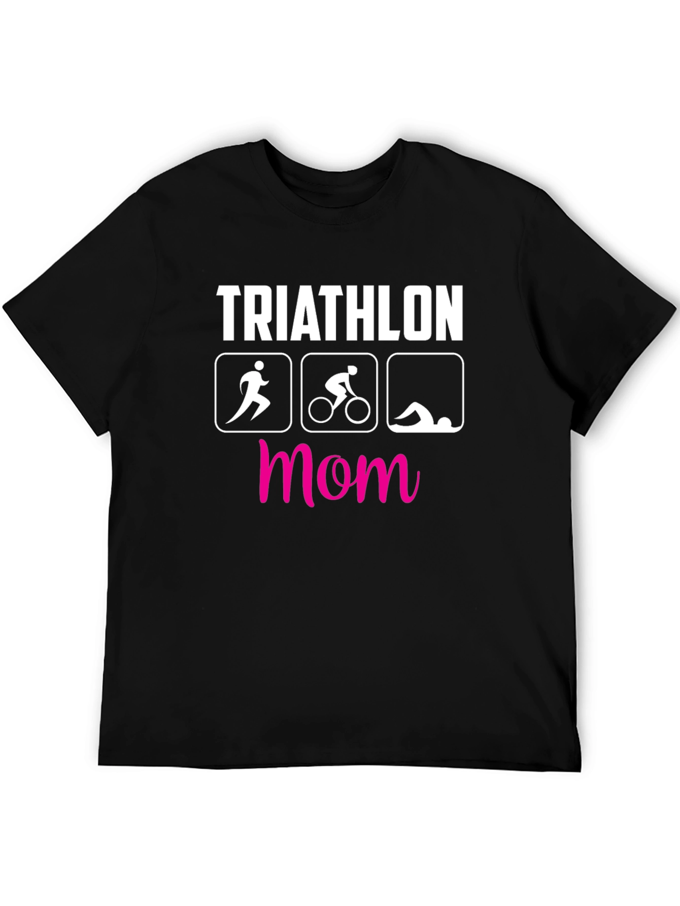 Triathlon Mom T-Shirt - Black Short Sleeve Tee