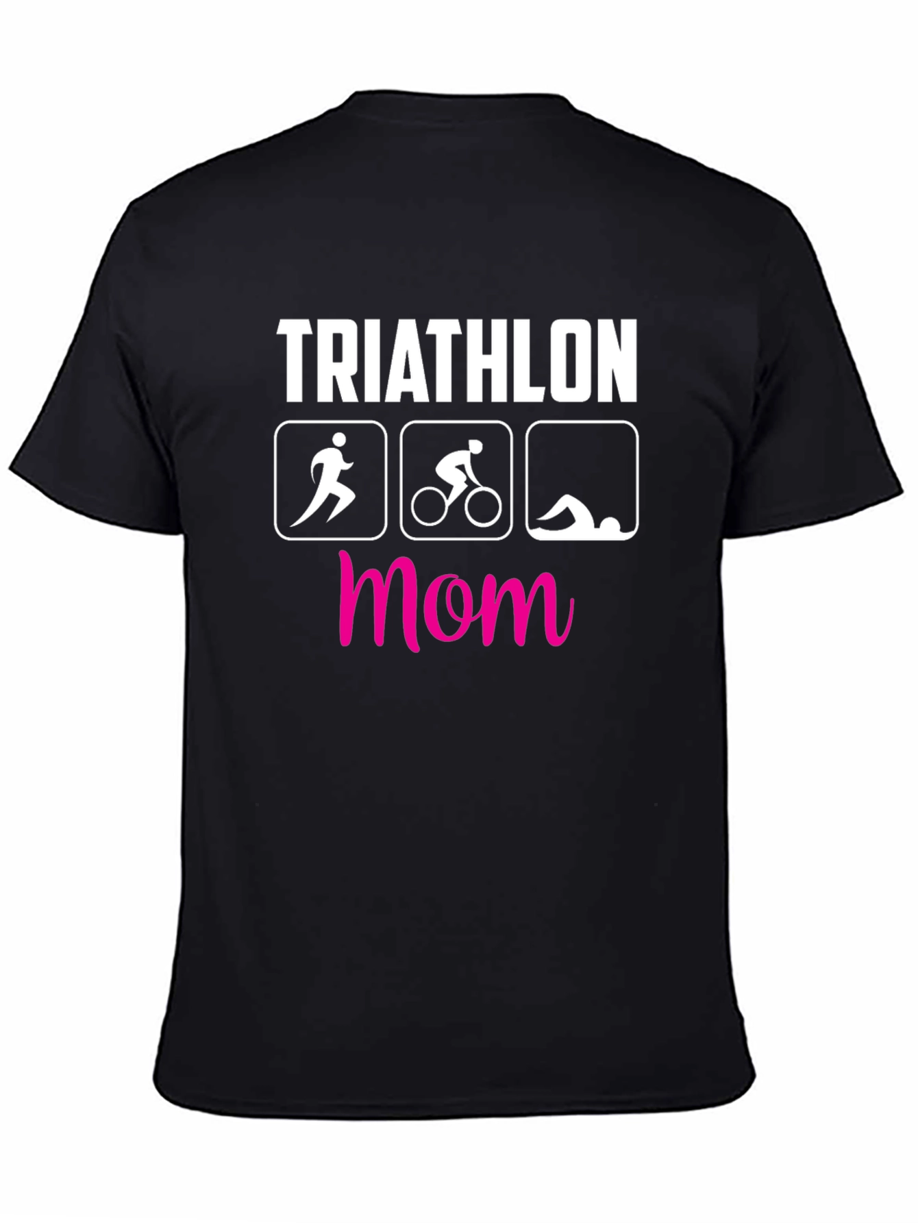 Triathlon Mom T-Shirt - Black Short Sleeve Tee