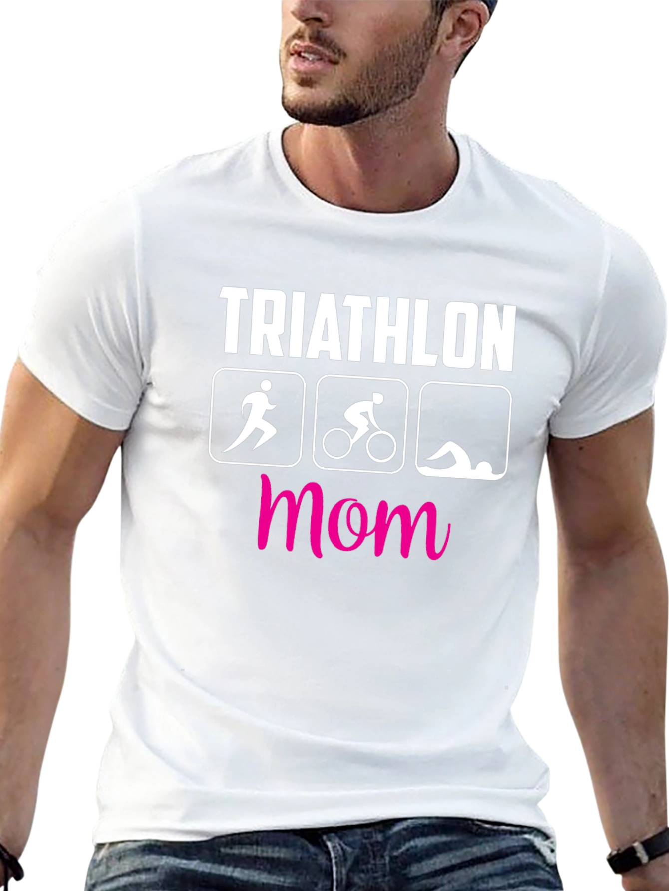 Triathlon Mom T-Shirt - Black Short Sleeve Tee