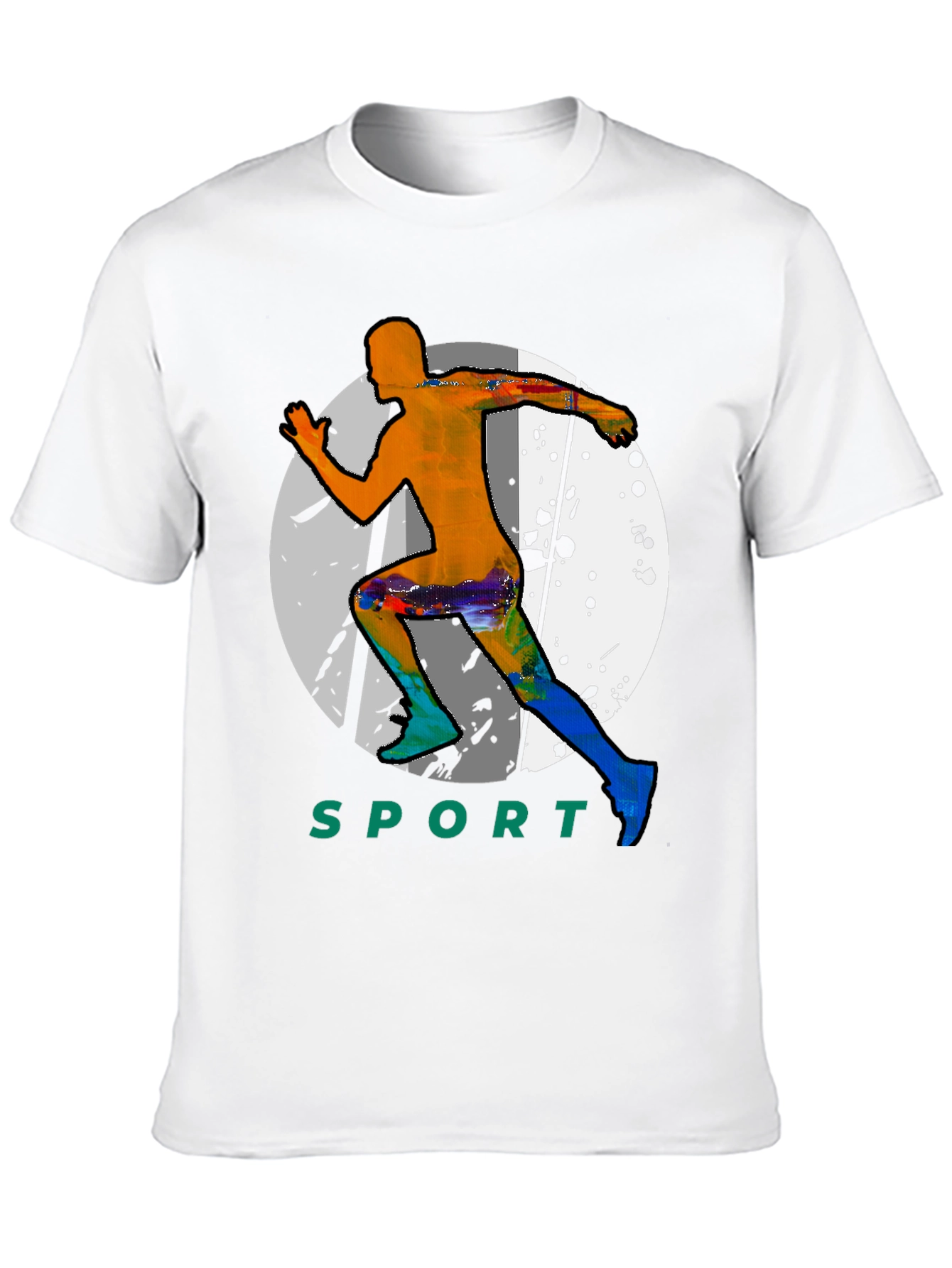Mens Sport Graphic Black T-Shirt