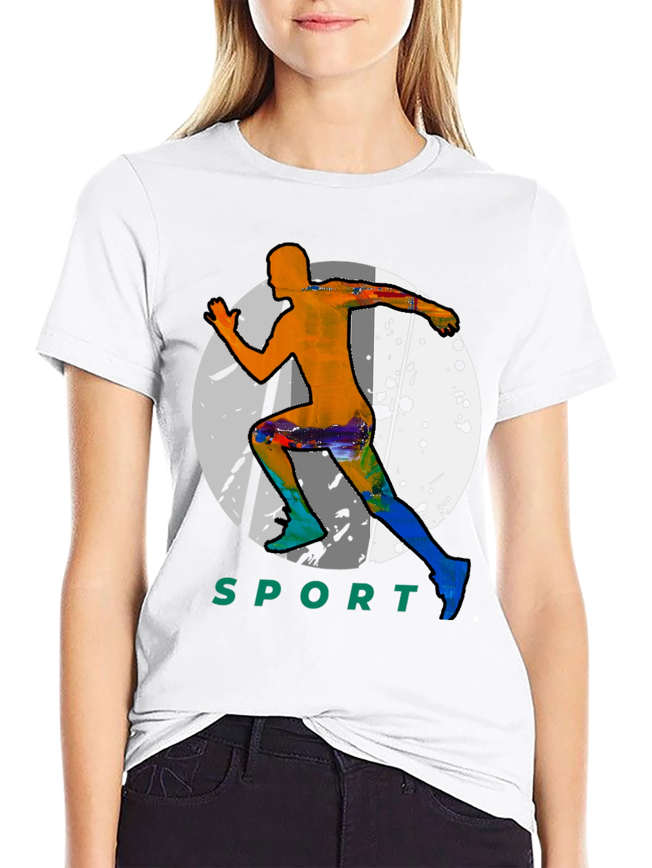 Mens Sport Graphic Black T-Shirt
