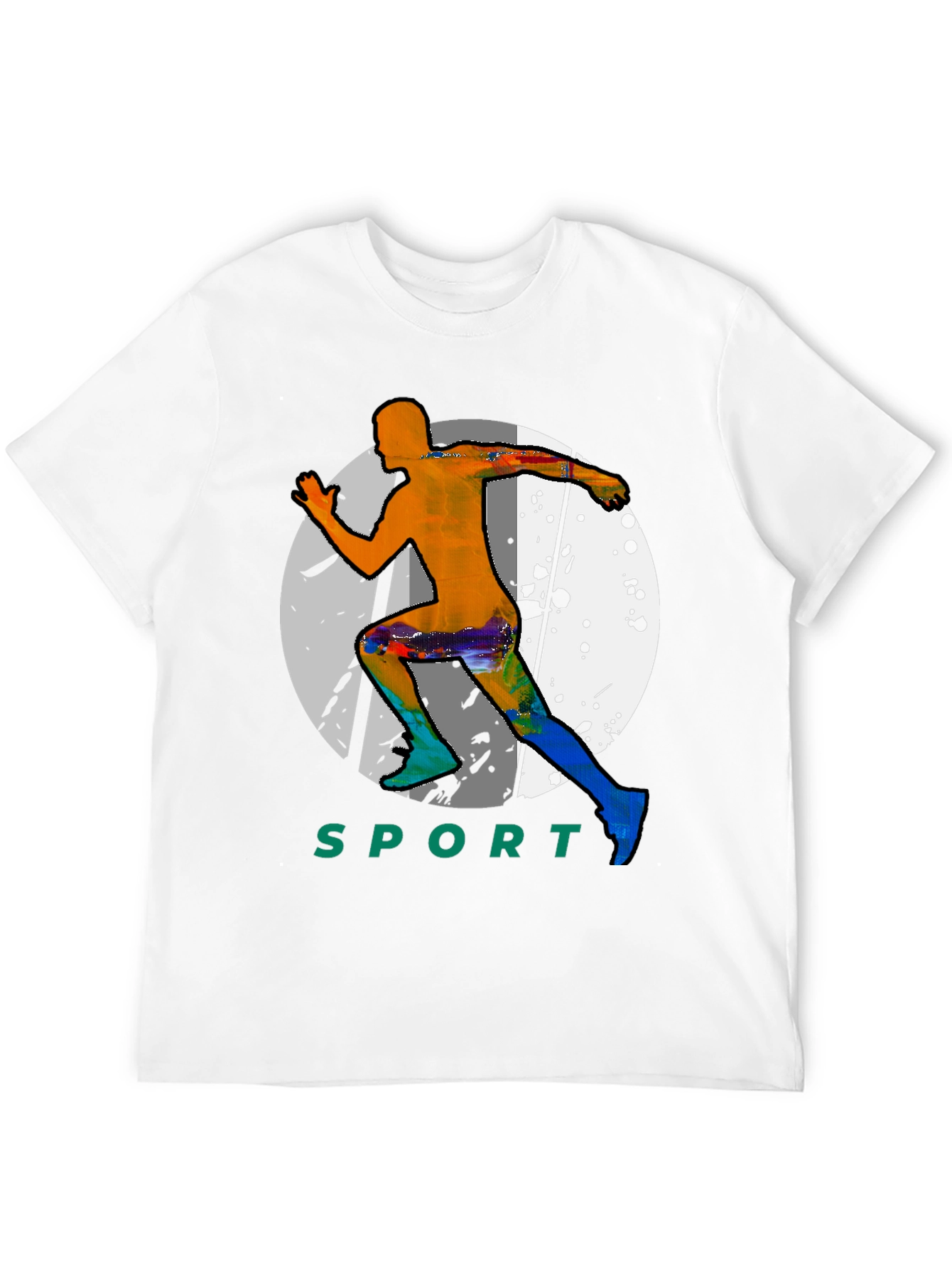 Mens Sport Graphic Black T-Shirt