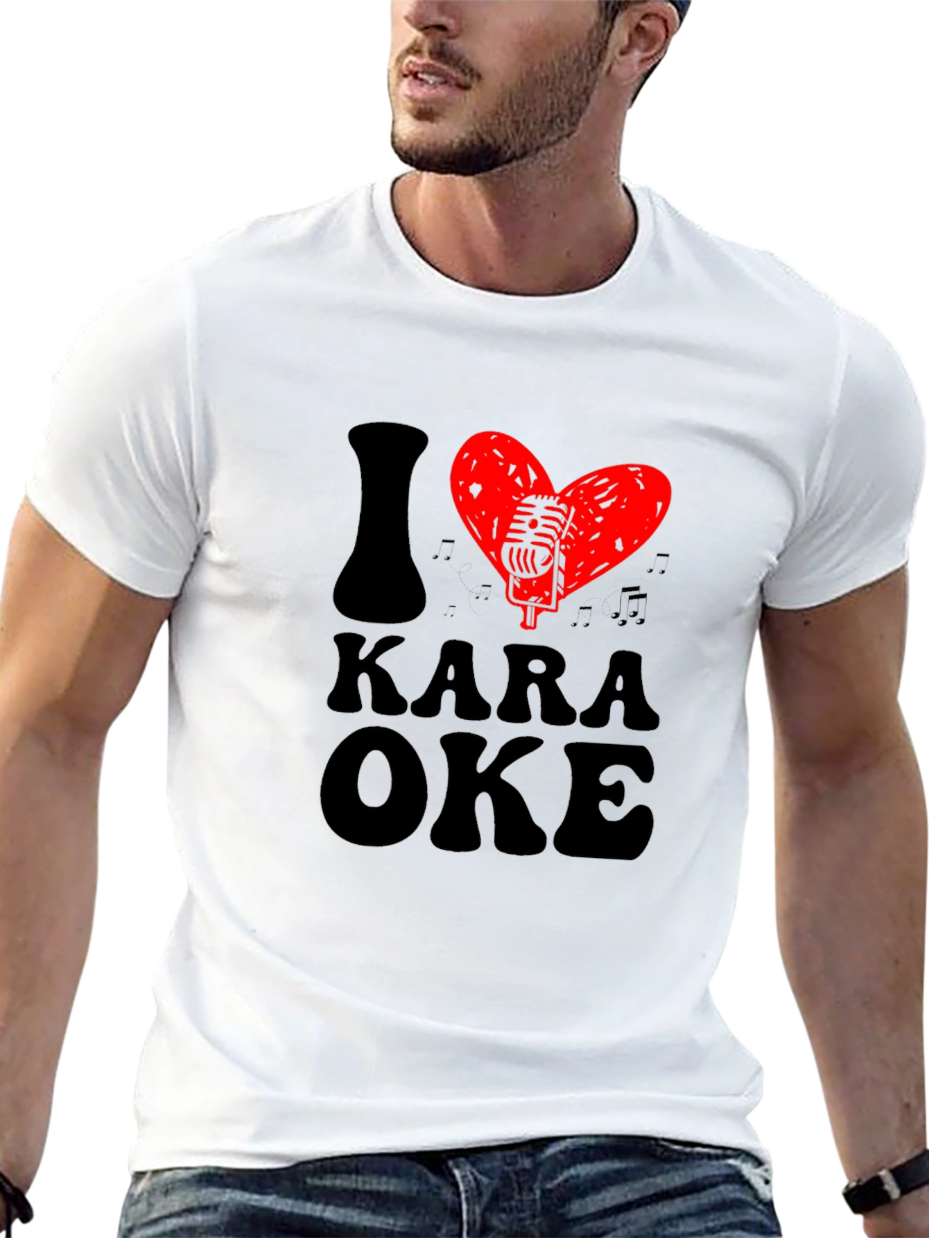 I Heart Karaoke Graphic Tee - Music Lover T-Shirt