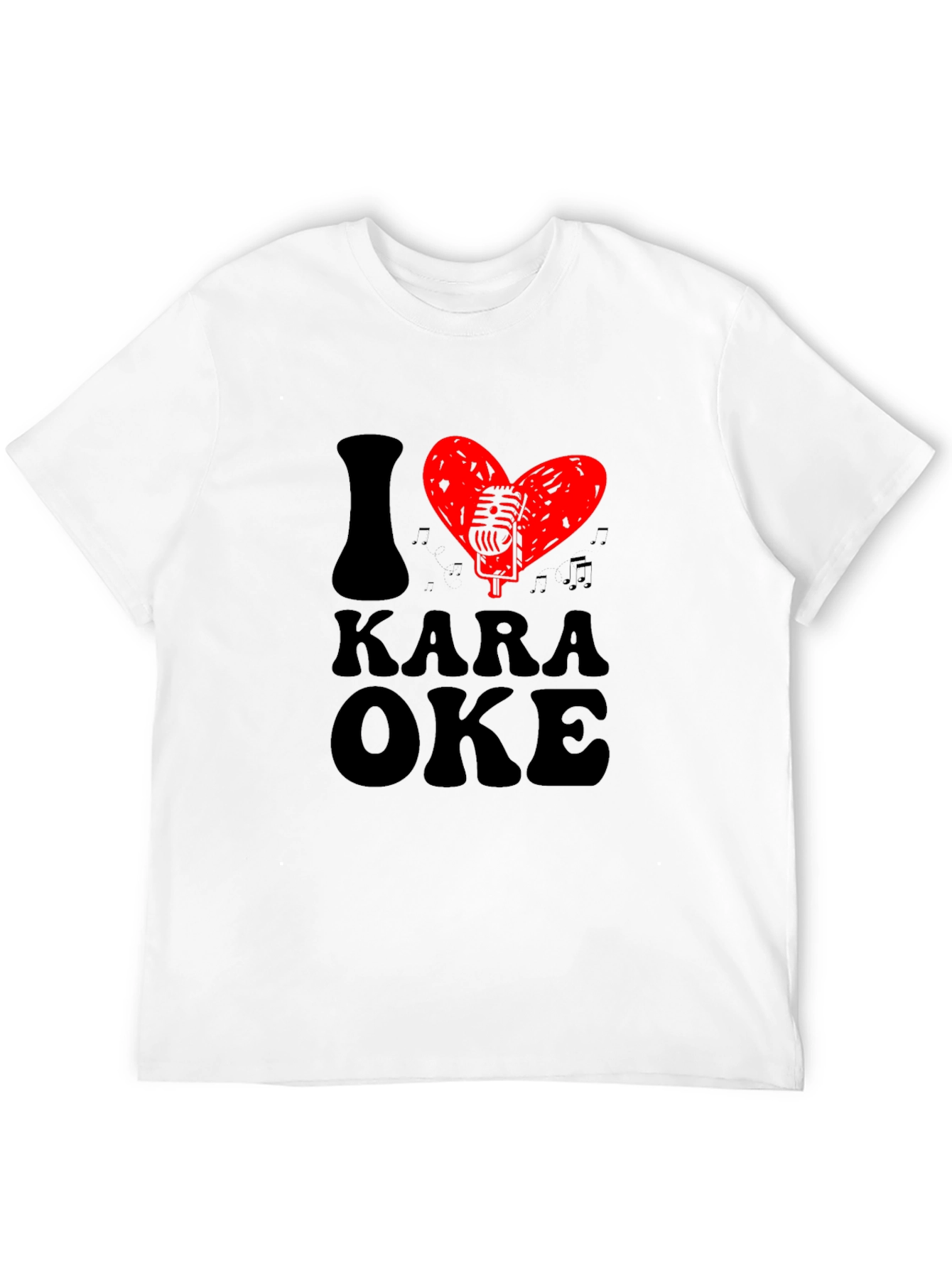 I Heart Karaoke Graphic Tee - Music Lover T-Shirt