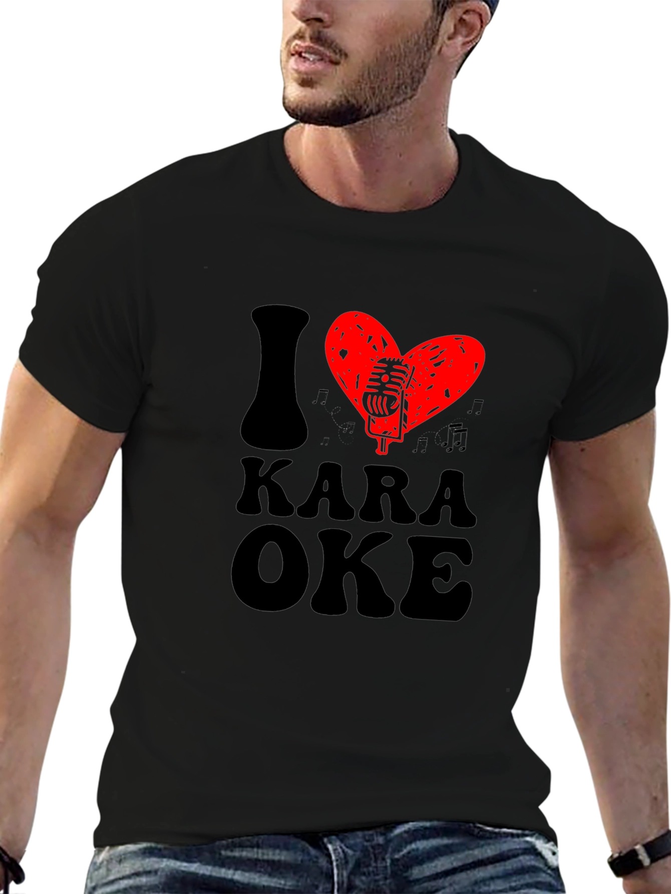 I Heart Karaoke Graphic Tee - Music Lover T-Shirt