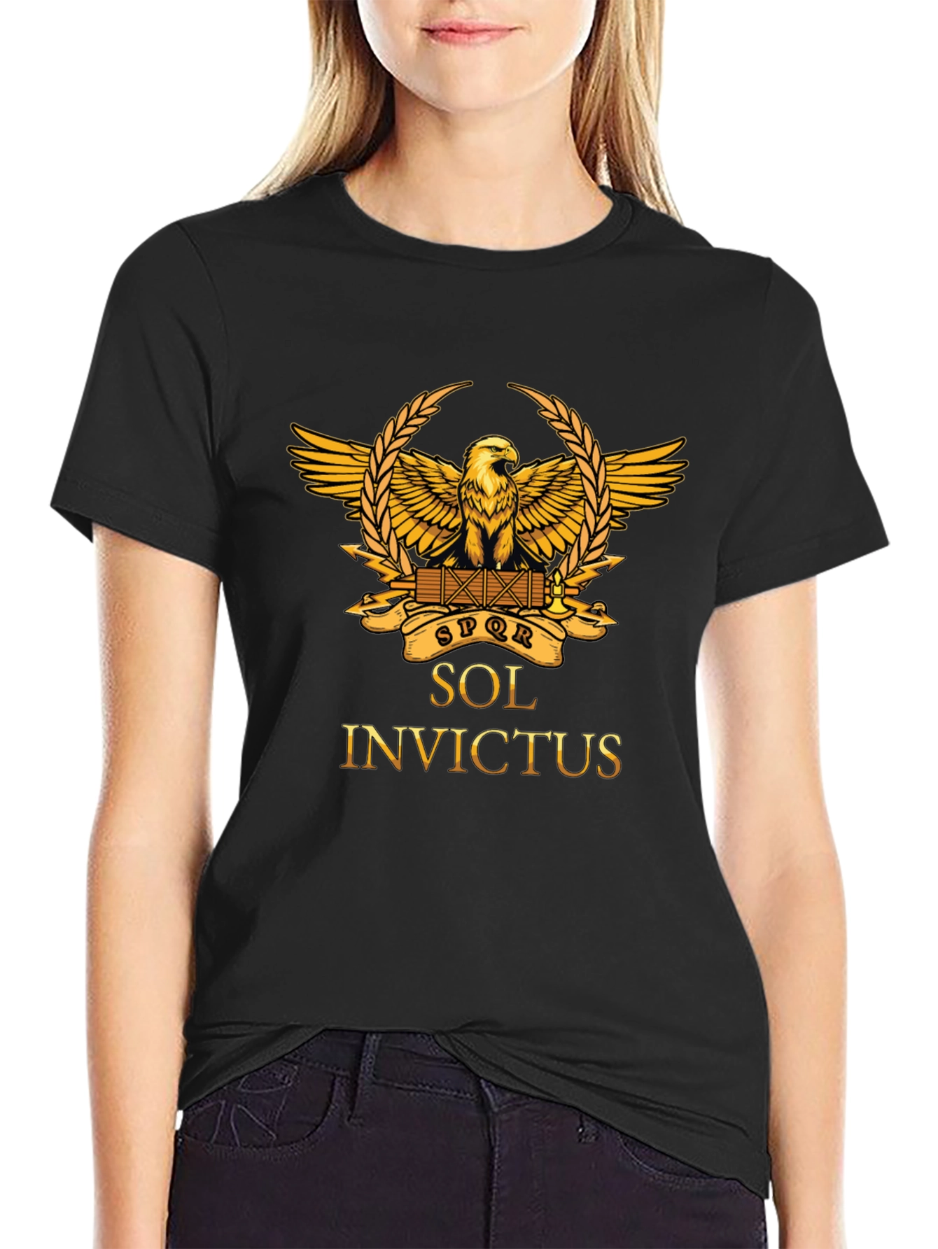 Sol Invictus T-Shirt - Roman Eagle Graphic Tee