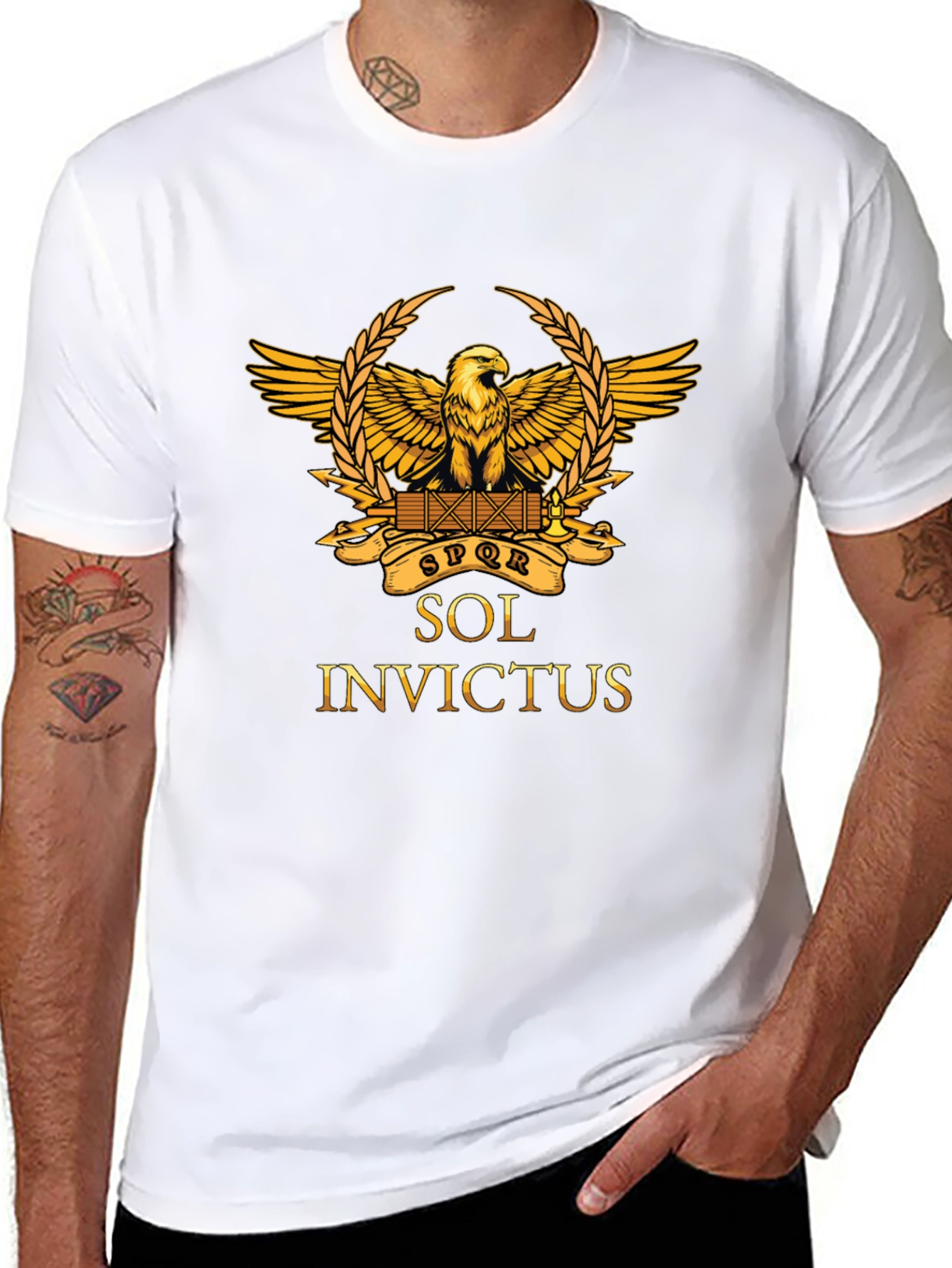 Sol Invictus T-Shirt - Roman Eagle Graphic Tee