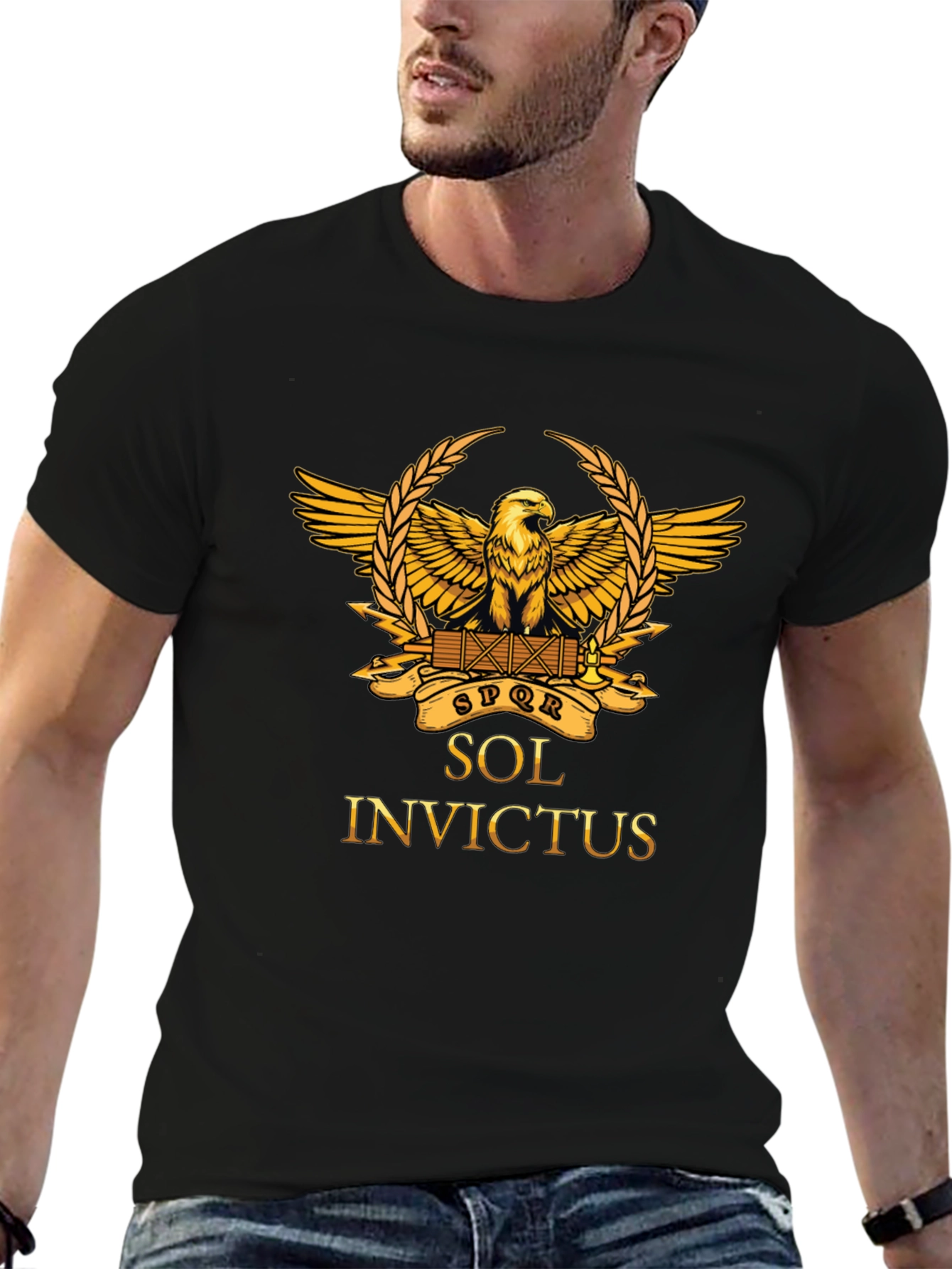 Sol Invictus T-Shirt - Roman Eagle Graphic Tee