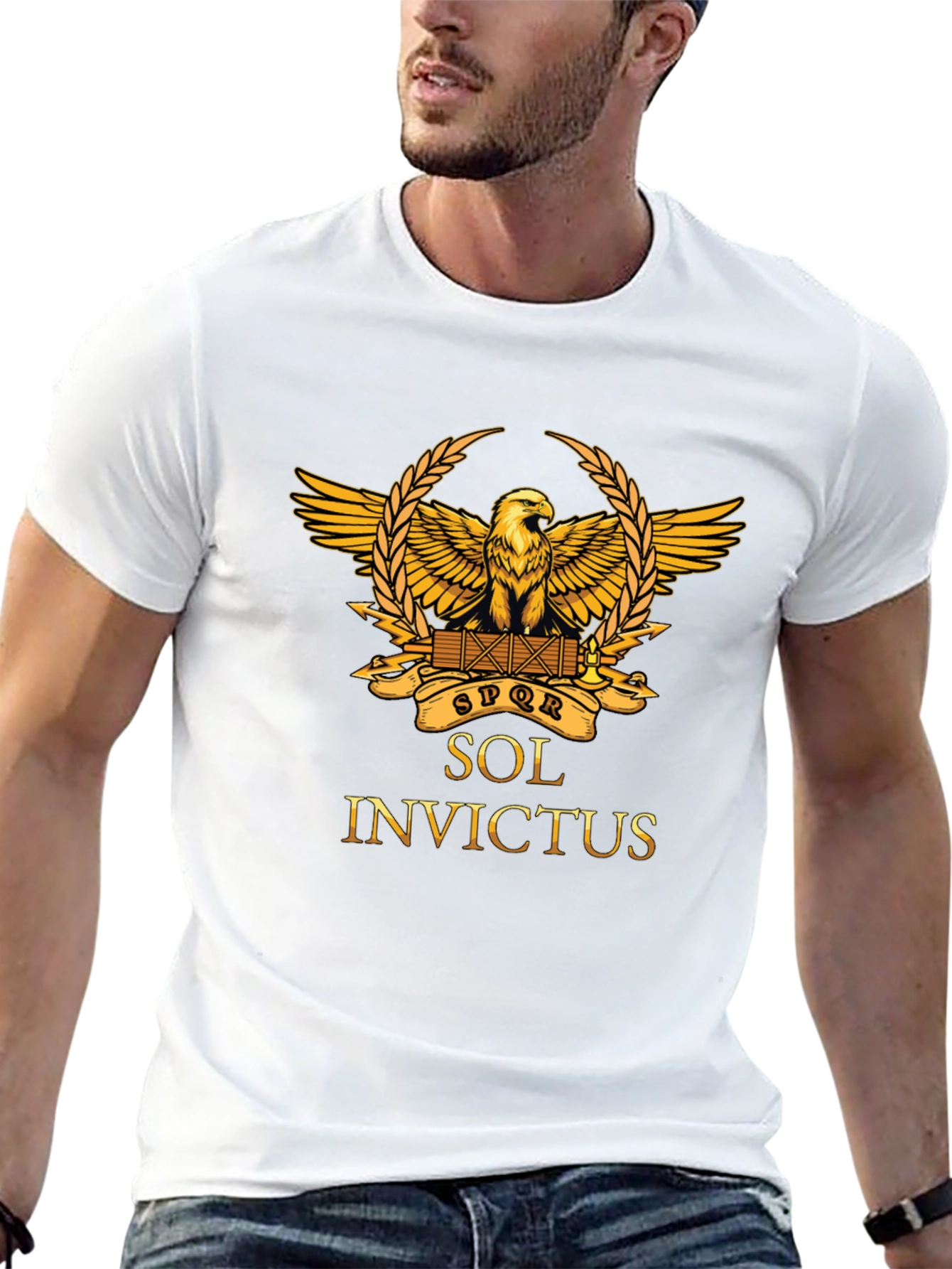 Sol Invictus T-Shirt - Roman Eagle Graphic Tee