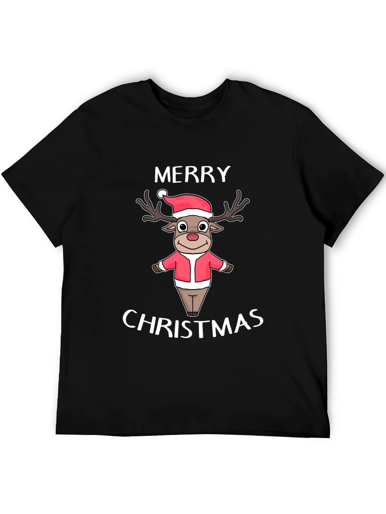 Merry Christmas Reindeer Graphic T-Shirt