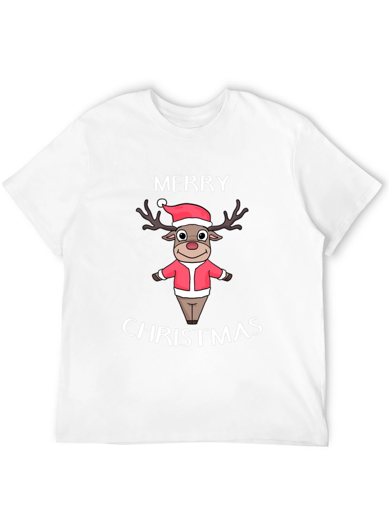 Merry Christmas Reindeer Graphic T-Shirt