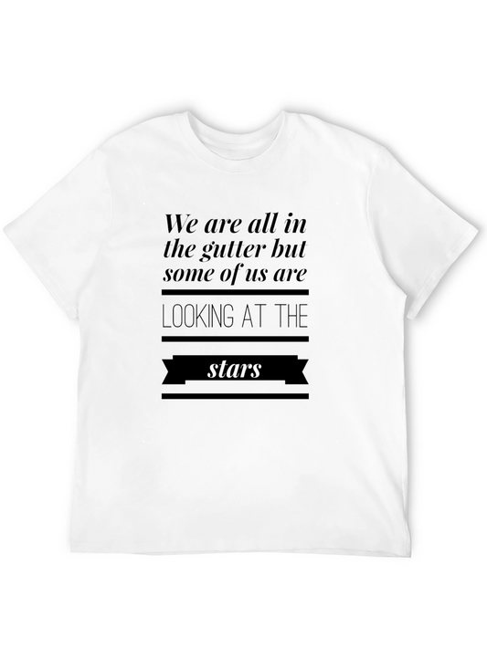 Inspirational Stars Graphic Black T-Shirt
