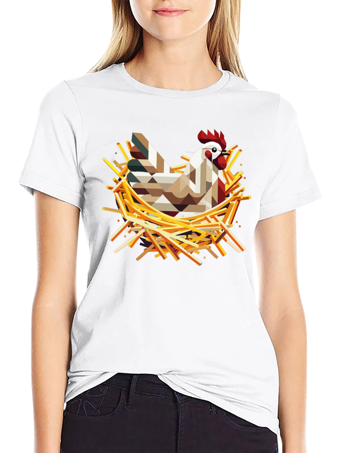 Geometric Chicken Nest T-Shirt