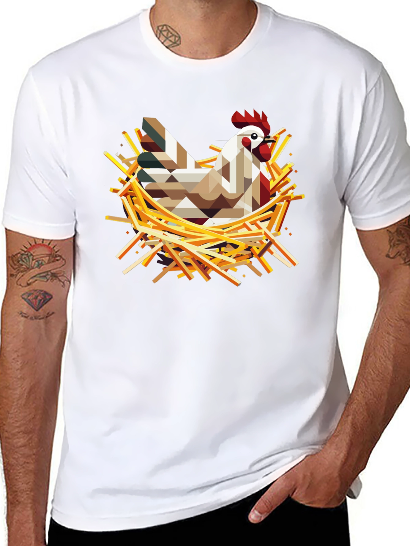 Geometric Chicken Nest T-Shirt
