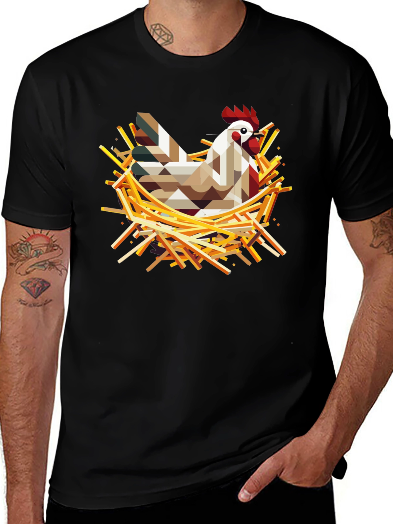 Geometric Chicken Nest T-Shirt