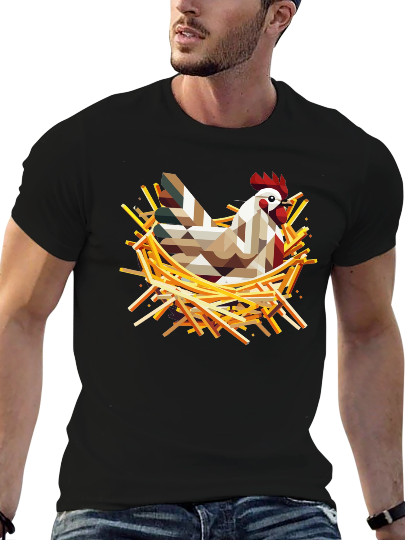 Geometric Chicken Nest T-Shirt