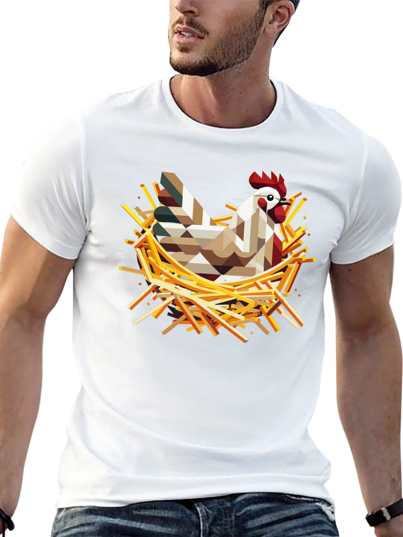 Geometric Chicken Nest T-Shirt