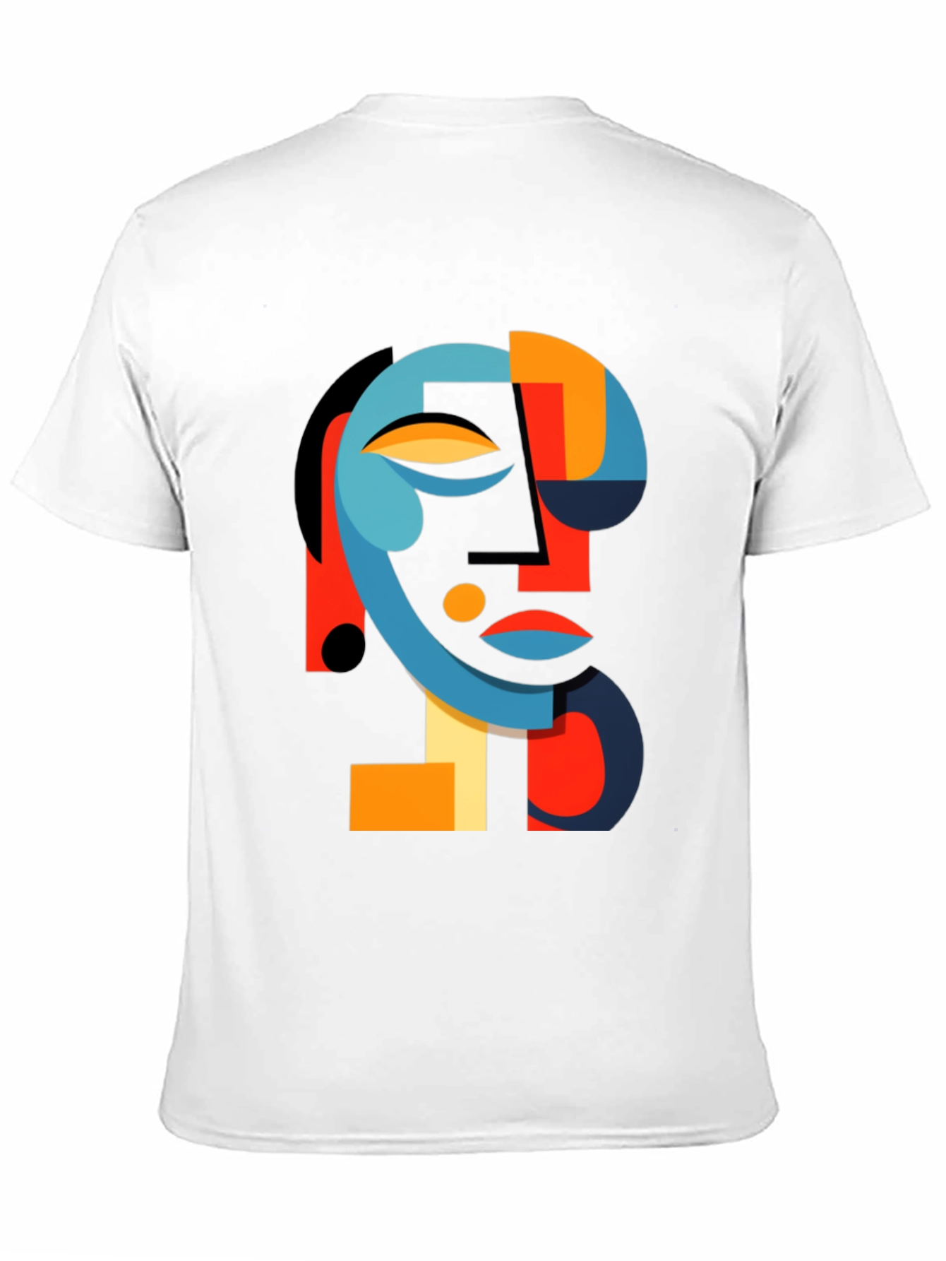 Abstract Face Graphic Black Tee