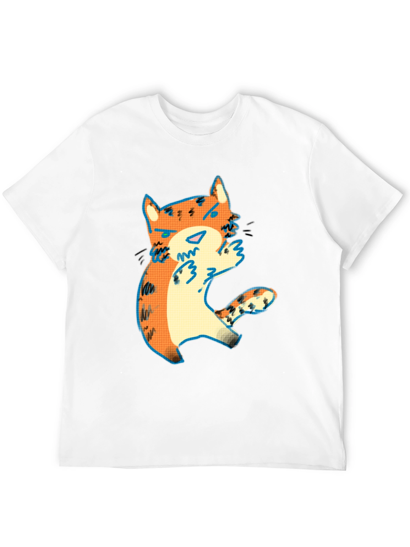 Cute Cartoon Cat Graphic Tee