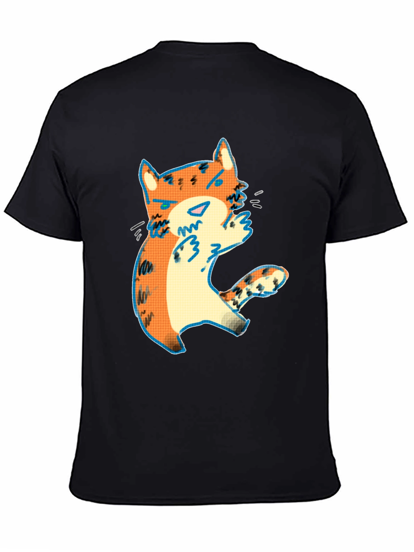 Cute Cartoon Cat Graphic Tee