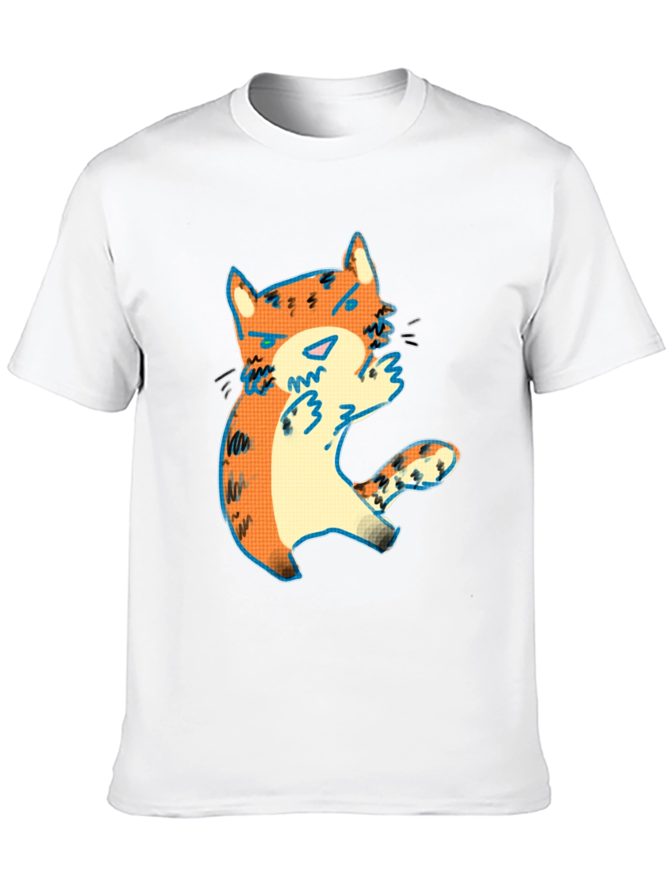 Cute Cartoon Cat Graphic Tee