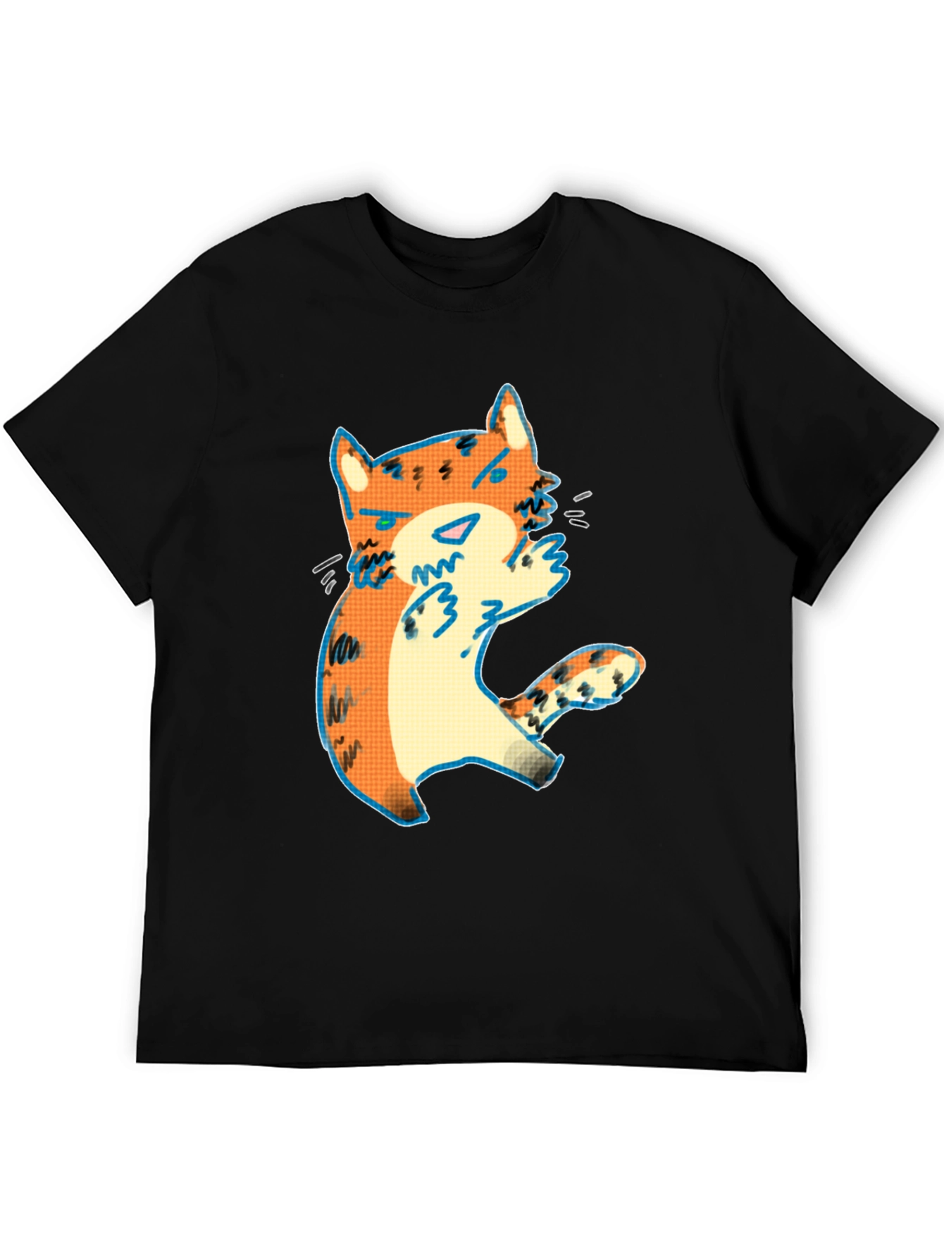 Cute Cartoon Cat Graphic Tee