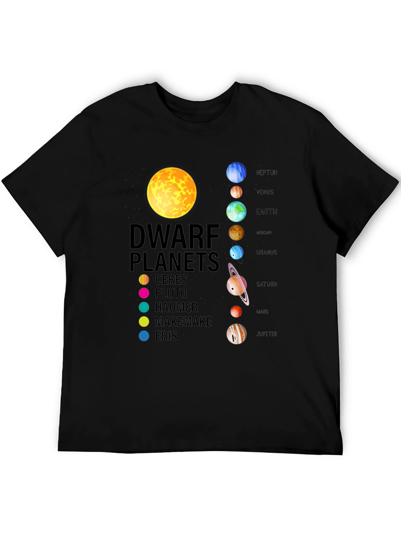 Dwarf Planets T-Shirt Space Science Astronomy Tee