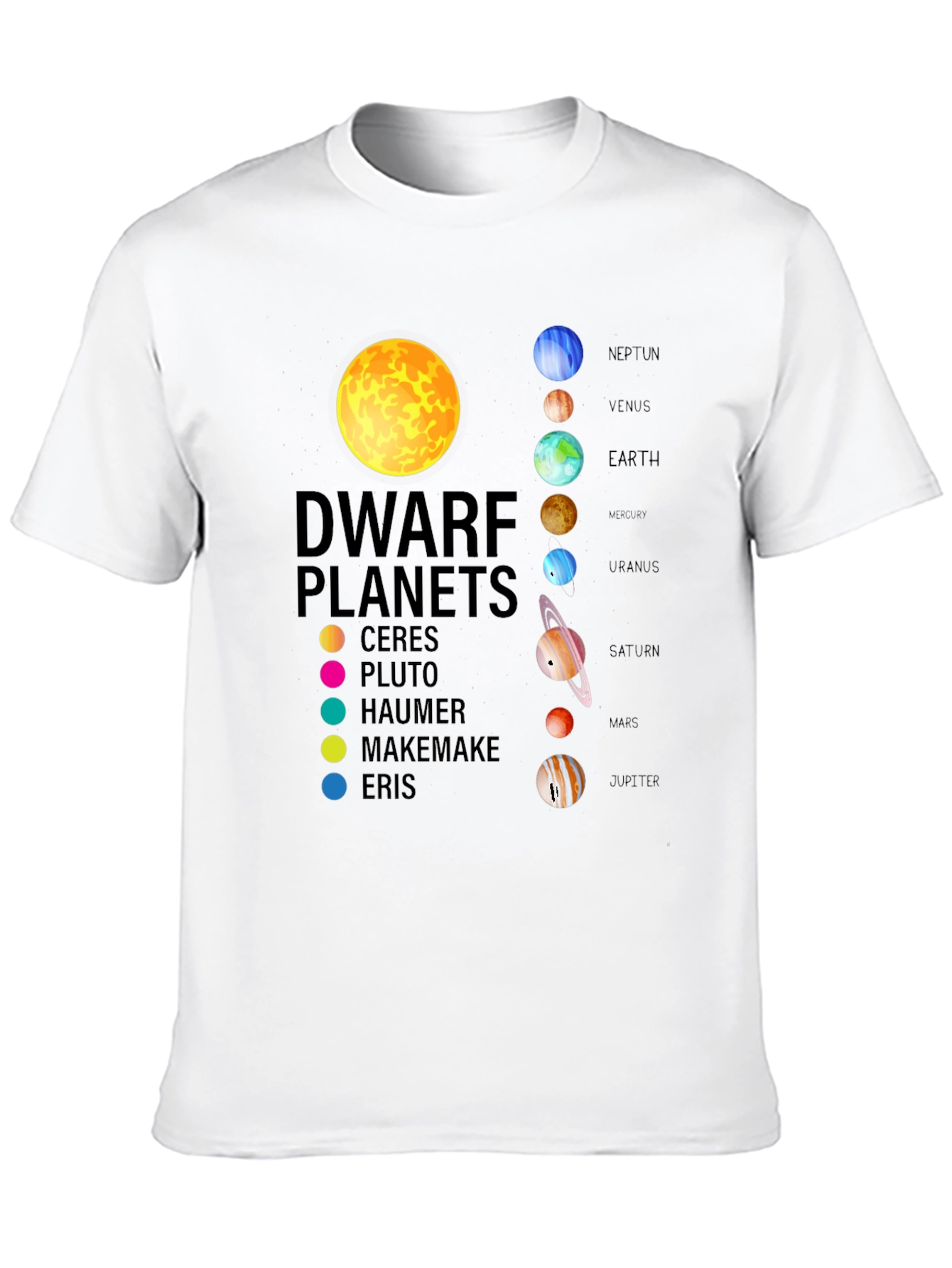 Dwarf Planets T-Shirt Space Science Astronomy Tee